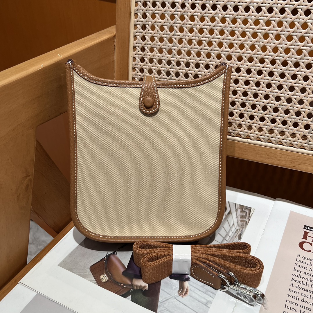 Hermes 一比一 Evelyne Mini 斜挎包 米白色 简约气质款| 10 Hermes 一比一 Evelyne Mini 斜挎包 米白色 简约气质款