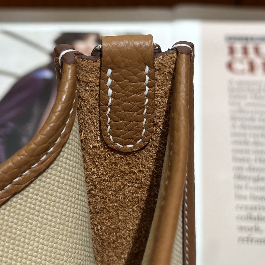 Hermes 一比一 Evelyne Mini 斜挎包 米白色 简约气质款| 9 Hermes 一比一 Evelyne Mini 斜挎包 米白色 简约气质款