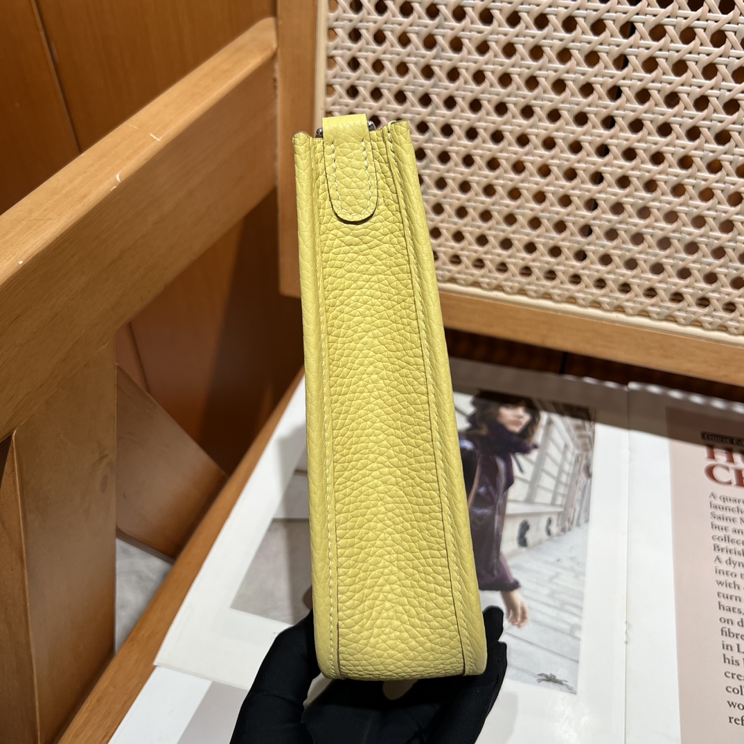Hermes 一比一 Evelyne TPM 斜背包 黃色牛皮 明亮活力款| 14 Hermes 一比一 Evelyne TPM 斜背包 黃色牛皮 明亮活力款