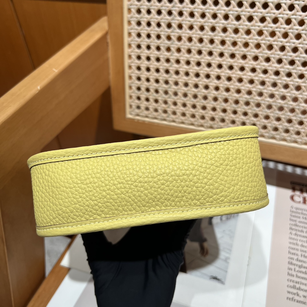 Hermes 一比一 Evelyne TPM 斜背包 黃色牛皮 明亮活力款| 11 Hermes 一比一 Evelyne TPM 斜背包 黃色牛皮 明亮活力款