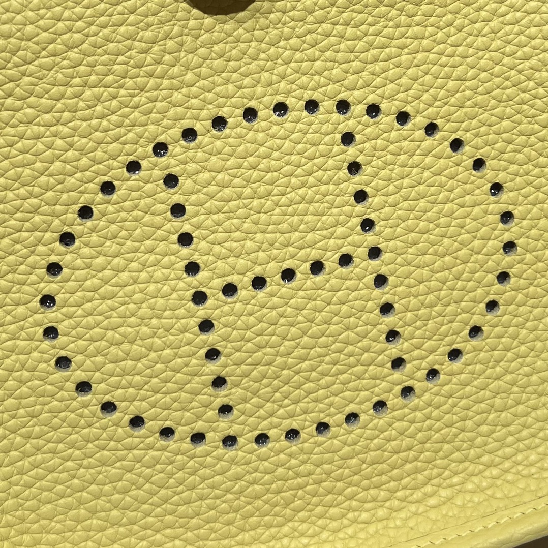 Hermes 一比一 Evelyne TPM 斜背包 黃色牛皮 明亮活力款| 9 Hermes 一比一 Evelyne TPM 斜背包 黃色牛皮 明亮活力款
