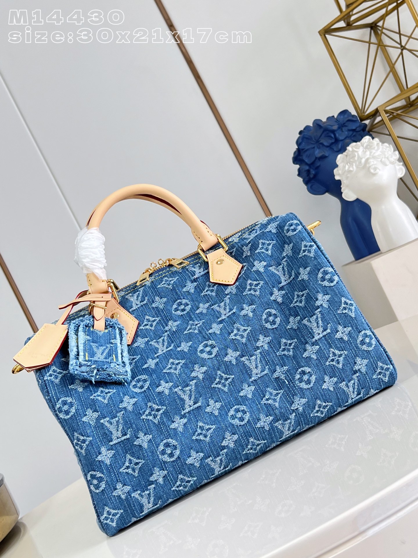LV 原單 女款 Speedy 牛仔手提包 經典老花拼接 百搭款| 14 LV 原單 女款 Speedy 牛仔手提包 經典老花拼接 百搭款