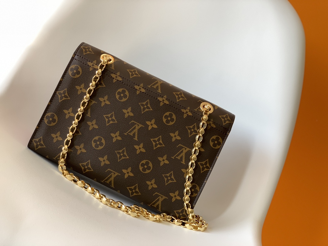 LV A貨 女款 鏈條翻蓋斜背包 老花拼色設計 優雅時尚款| 13 LV A貨 女款 鏈條翻蓋斜背包 老花拼色設計 優雅時尚款