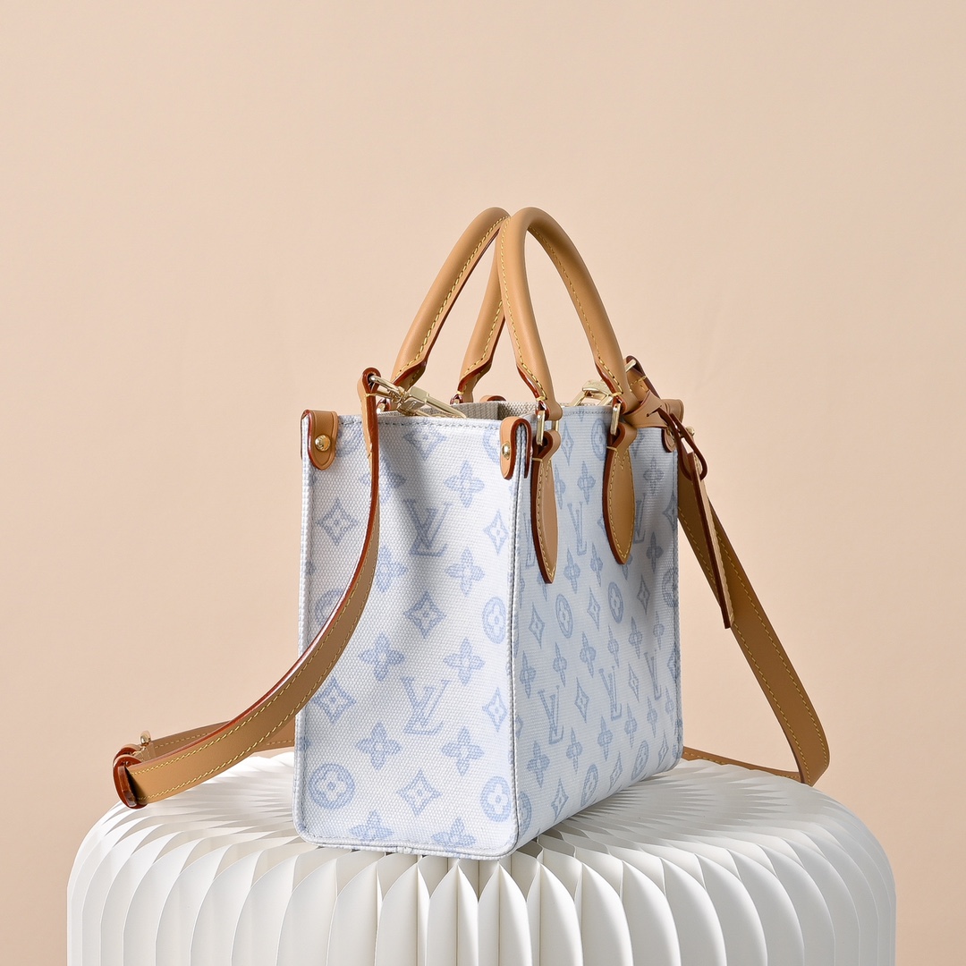 LV A貨 M28289 藍白 Monogram 手提包 女款小型旅行包 牛皮拼接斜背包| 14 LV A貨 M28289 藍白 Monogram 手提包 女款小型旅行包 牛皮拼接斜背包