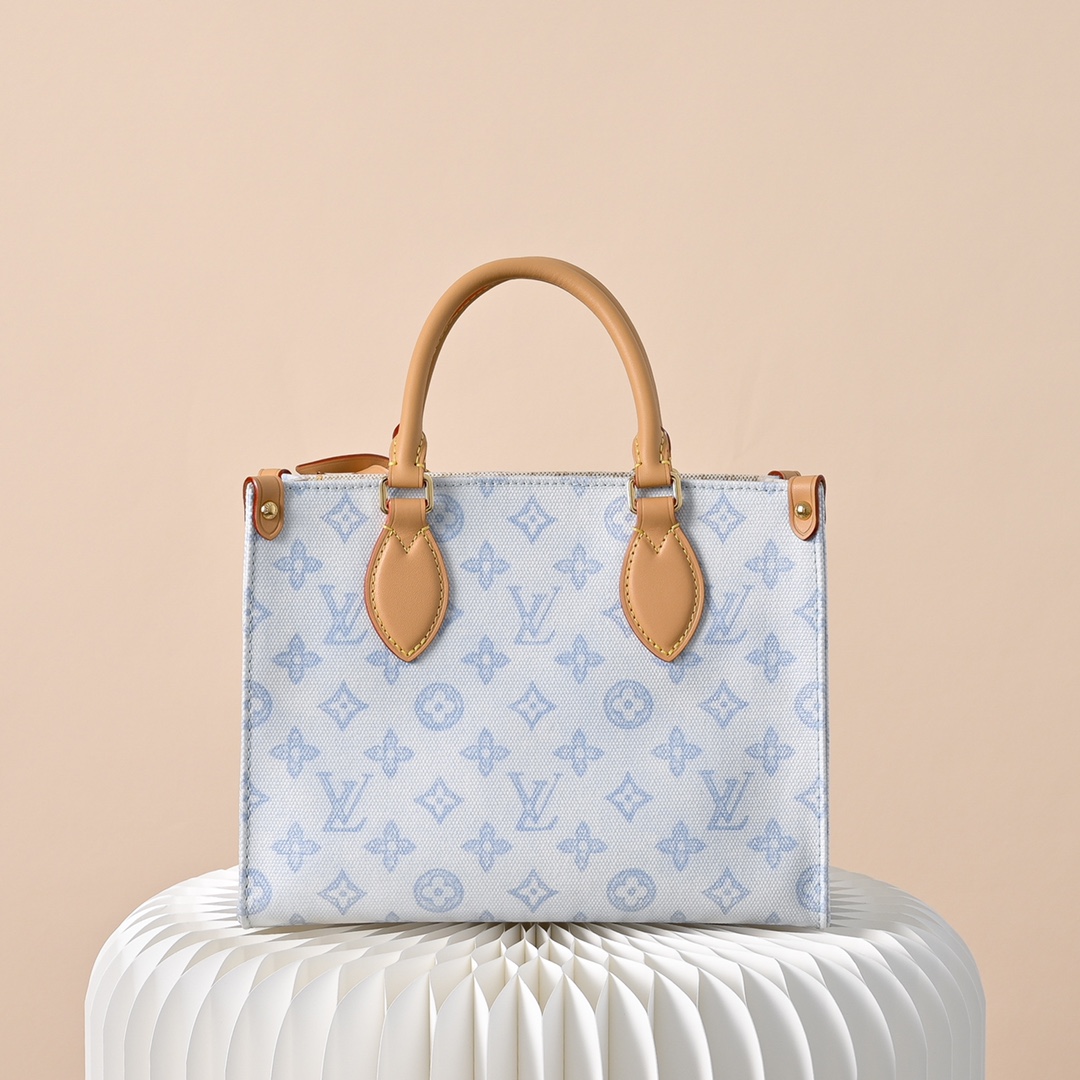 LV A貨 M28289 藍白 Monogram 手提包 女款小型旅行包 牛皮拼接斜背包| 13 LV A貨 M28289 藍白 Monogram 手提包 女款小型旅行包 牛皮拼接斜背包