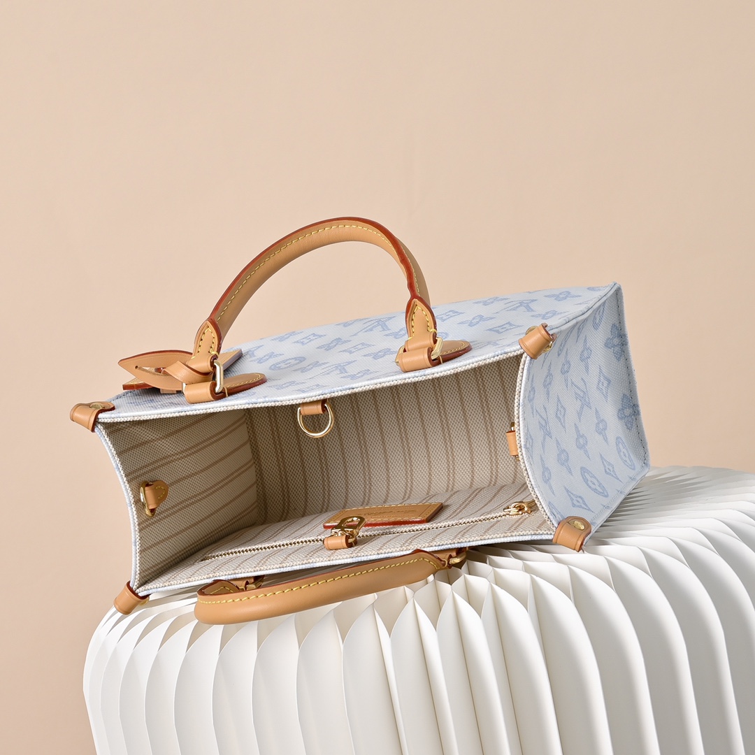 LV A貨 M28289 藍白 Monogram 手提包 女款小型旅行包 牛皮拼接斜背包| 9 LV A貨 M28289 藍白 Monogram 手提包 女款小型旅行包 牛皮拼接斜背包