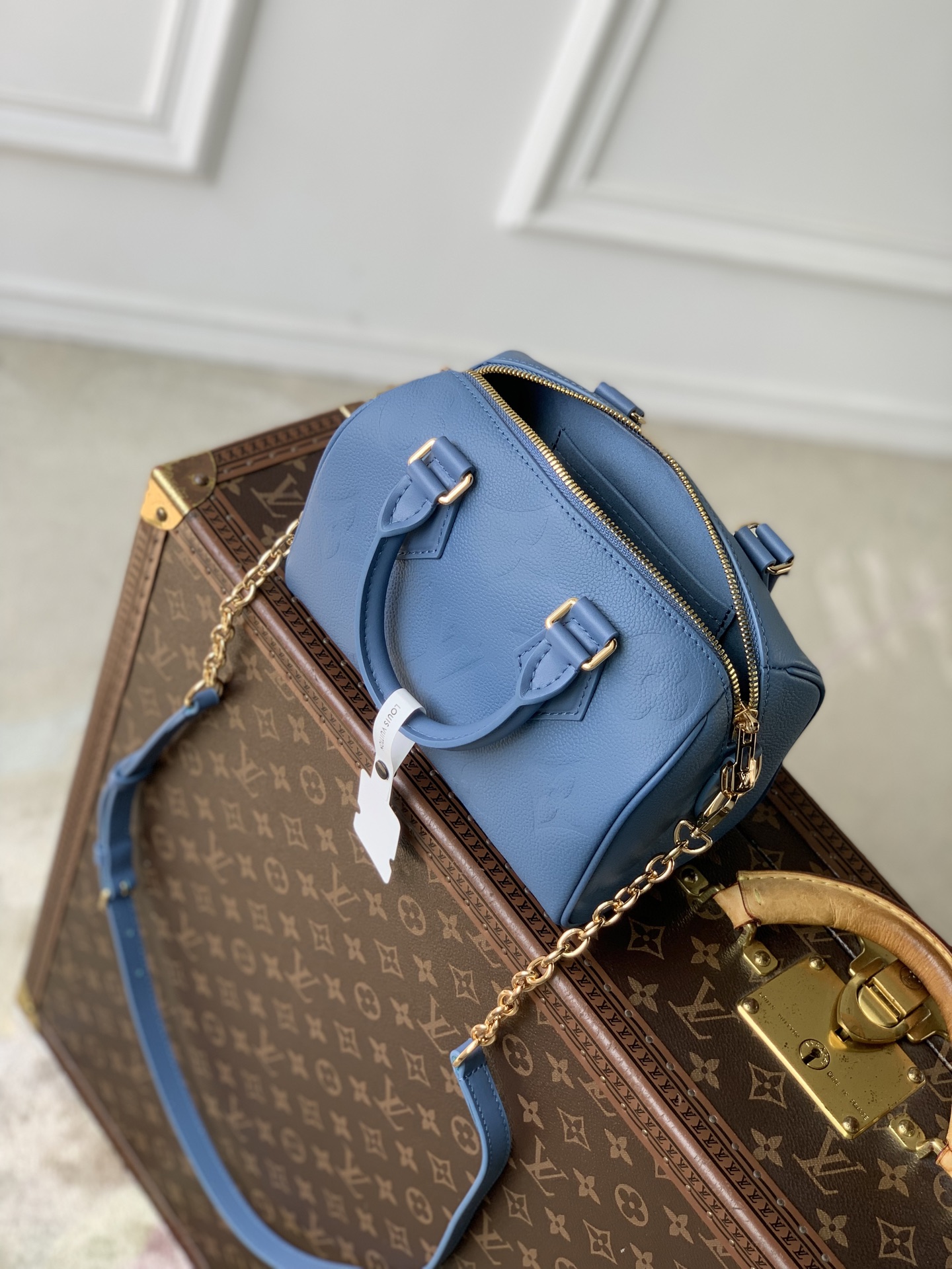 LV 高仿 M28316 藍色壓紋 Nano Speedy 迷你手提斜背包 女款精品小包熱賣款| 15 LV 高仿 M28316 藍色壓紋 Nano Speedy 迷你手提斜背包 女款精品小包熱賣款