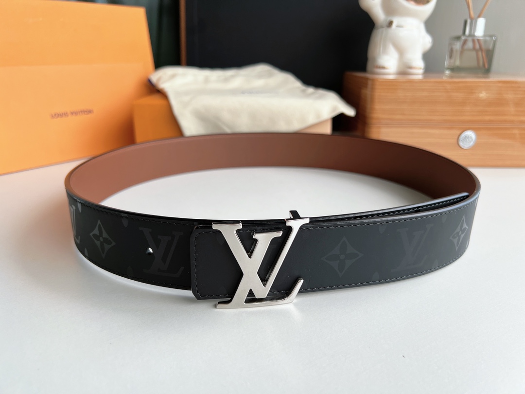 LV 高仿 男款 皮帶 老花印花設計 银扣 百搭款| 13 LV 高仿 男款 皮帶 老花印花設計 银扣 百搭款