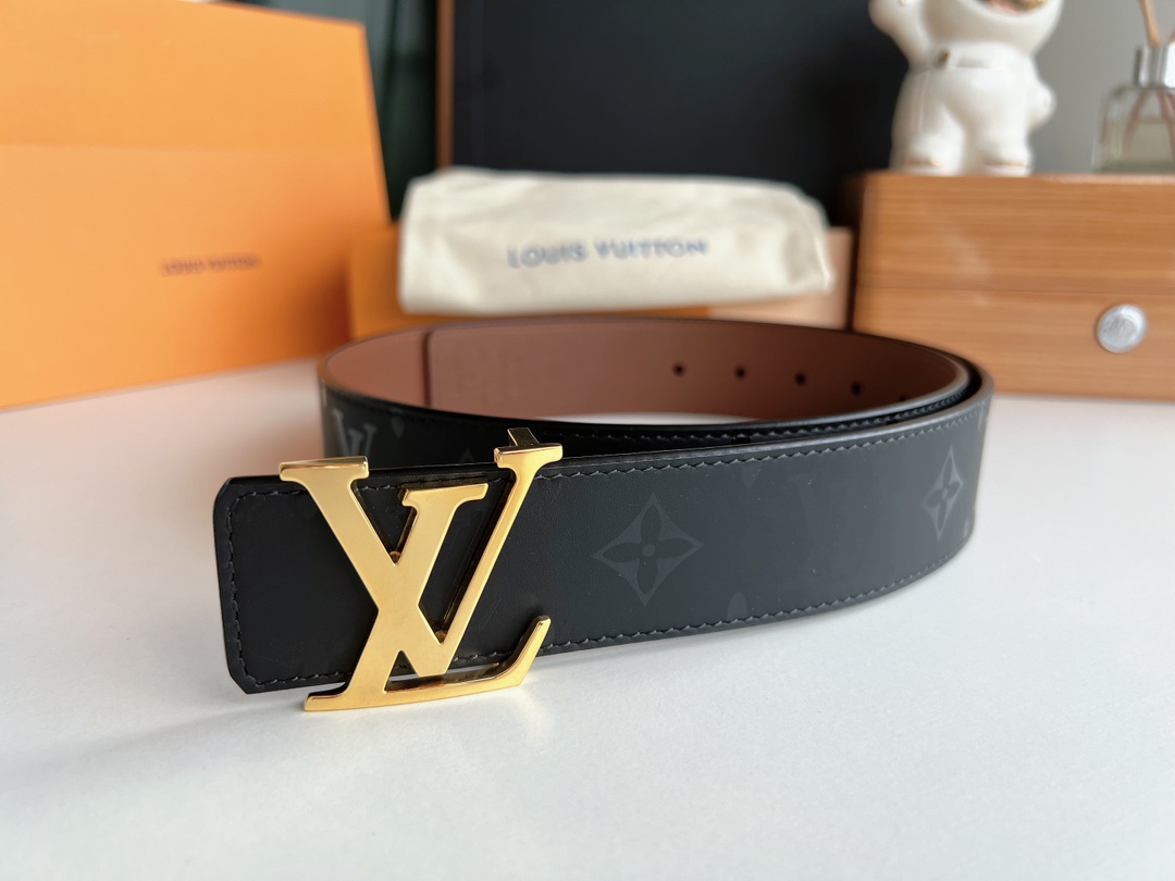 LV 高仿 男款 皮帶 老花印花設計 金扣 百搭款| 10 LV 高仿 男款 皮帶 老花印花設計 金扣 百搭款