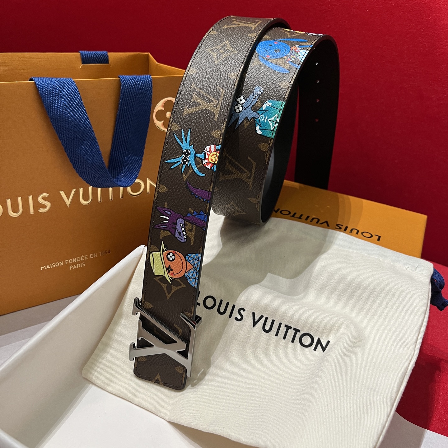 LV 原單Monogram皮帶|銀扣經典老花款百搭男士腰帶| 8 LV 原單Monogram皮帶|銀扣經典老花款百搭男士腰帶