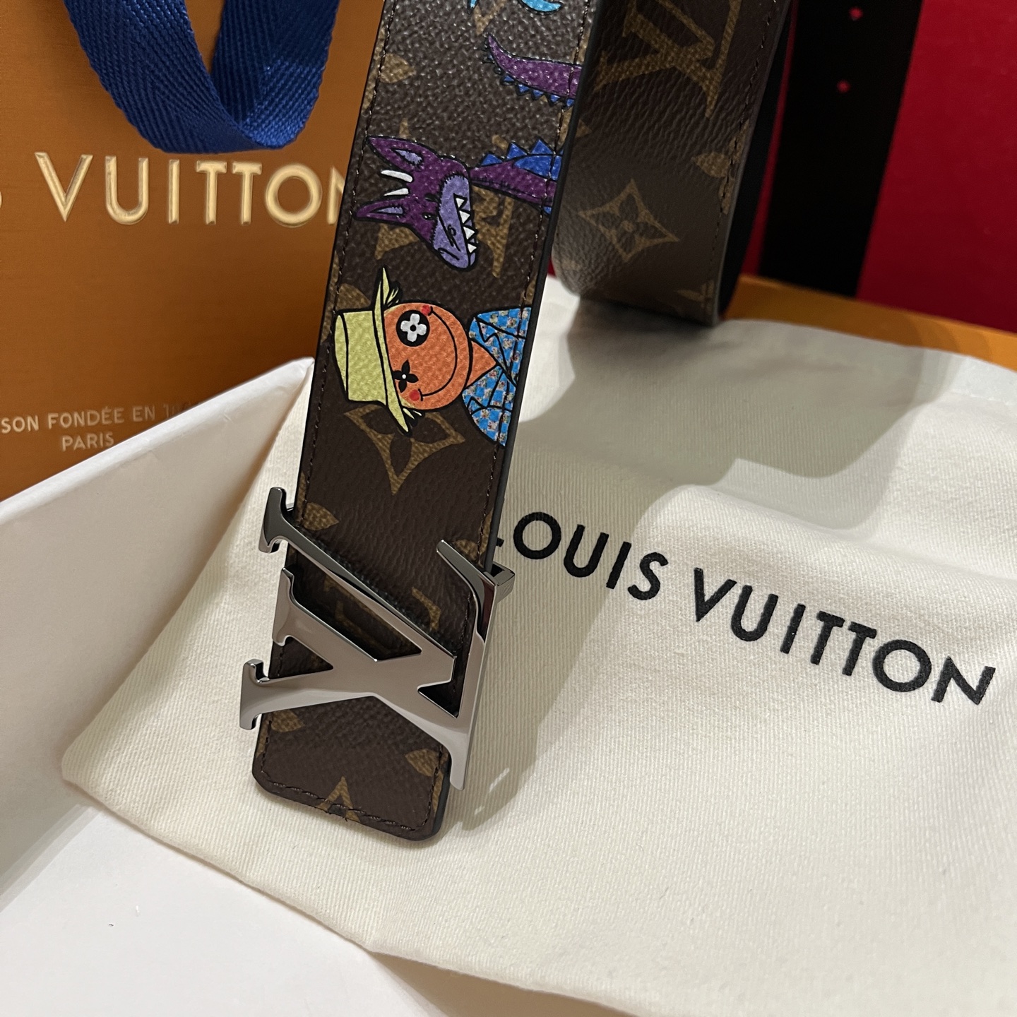 LV 原單Monogram皮帶|銀扣經典老花款百搭男士腰帶| 7 LV 原單Monogram皮帶|銀扣經典老花款百搭男士腰帶