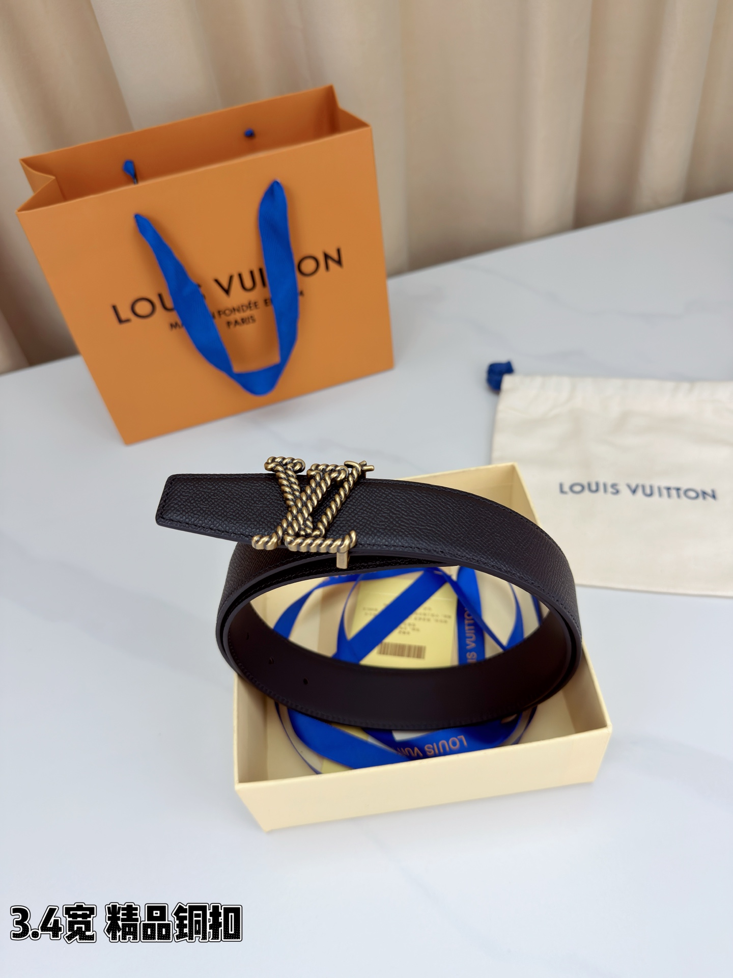 LV 高仿編織扣皮帶|鏈條LV扣頭設計高端男士腰帶| 8 LV 高仿編織扣皮帶|鏈條LV扣頭設計高端男士腰帶