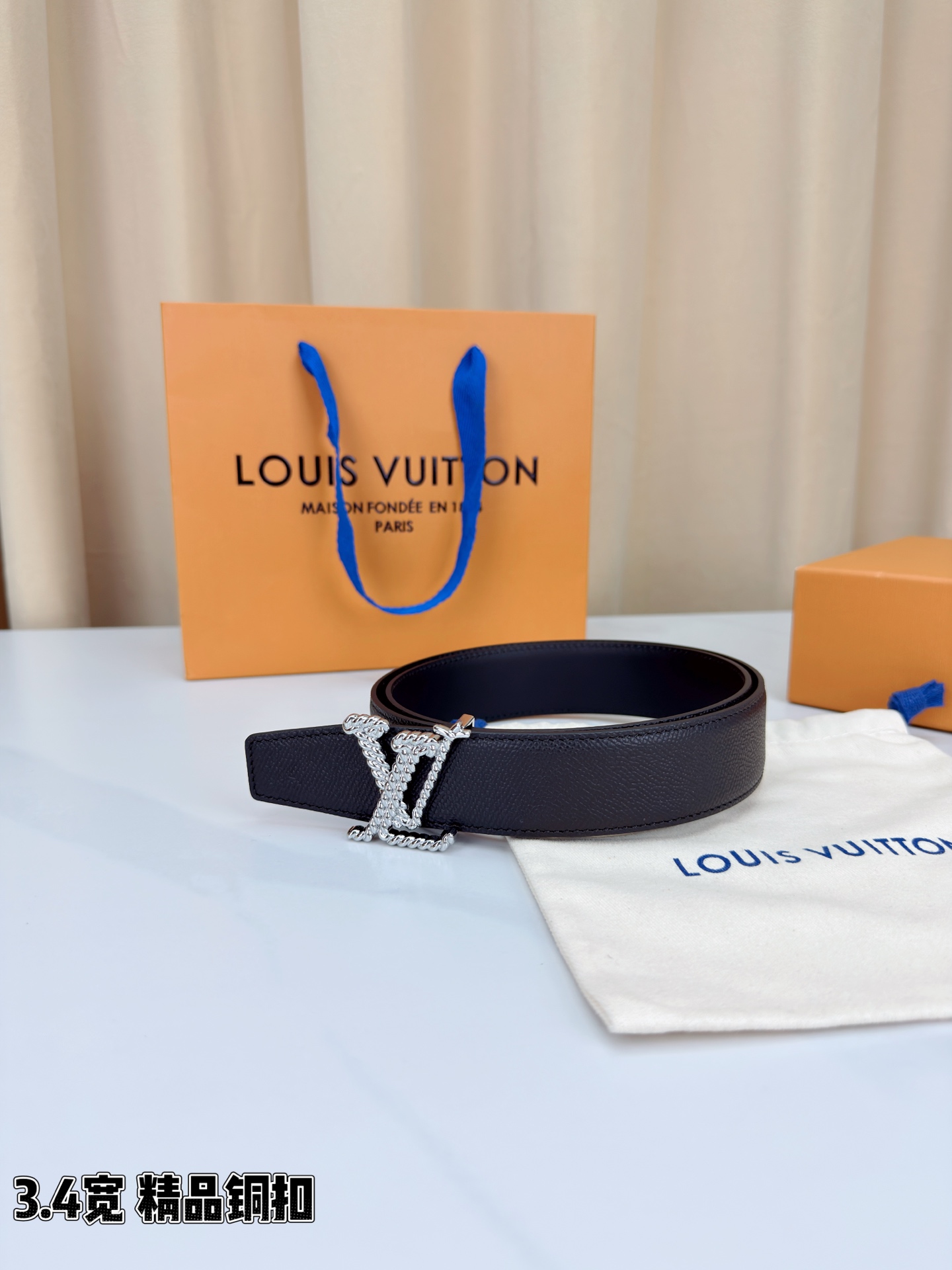 LV 一比一鏈條扣皮帶|黑色牛皮編織LV扣頭時尚腰帶| 11 LV 一比一鏈條扣皮帶|黑色牛皮編織LV扣頭時尚腰帶