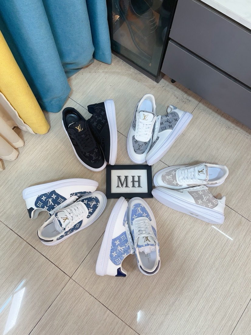 LV 高仿 Monogram 壓紋拼接運動鞋 低幫百搭休閒潮鞋 黑色| 6 LV 高仿 Monogram 壓紋拼接運動鞋 低幫百搭休閒潮鞋 黑色