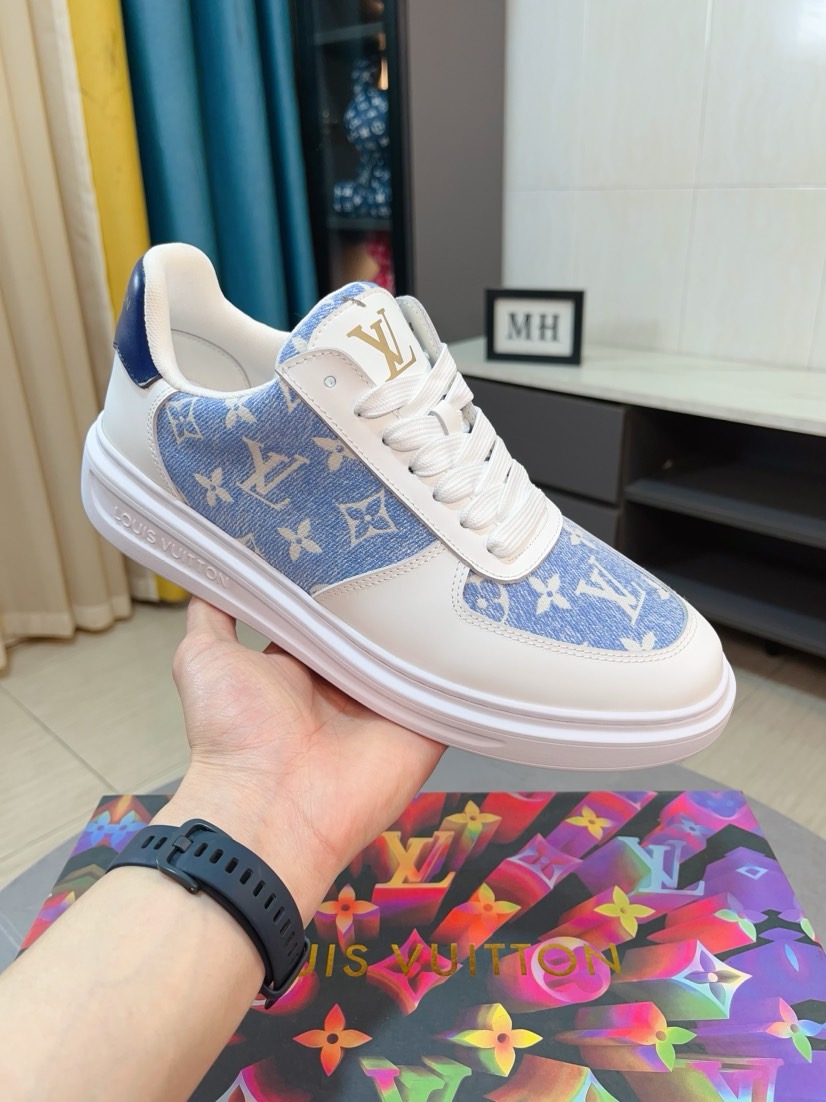 LV 一比一 Monogram 黑白拼接運動鞋 男士厚底休閒潮鞋| 6 LV 一比一 Monogram 黑白拼接運動鞋 男士厚底休閒潮鞋
