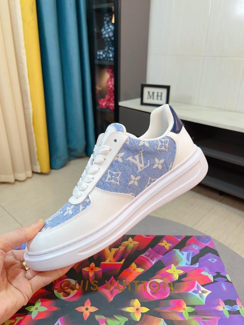 LV 一比一 Monogram 黑白拼接運動鞋 男士厚底休閒潮鞋| 11 LV 一比一 Monogram 黑白拼接運動鞋 男士厚底休閒潮鞋
