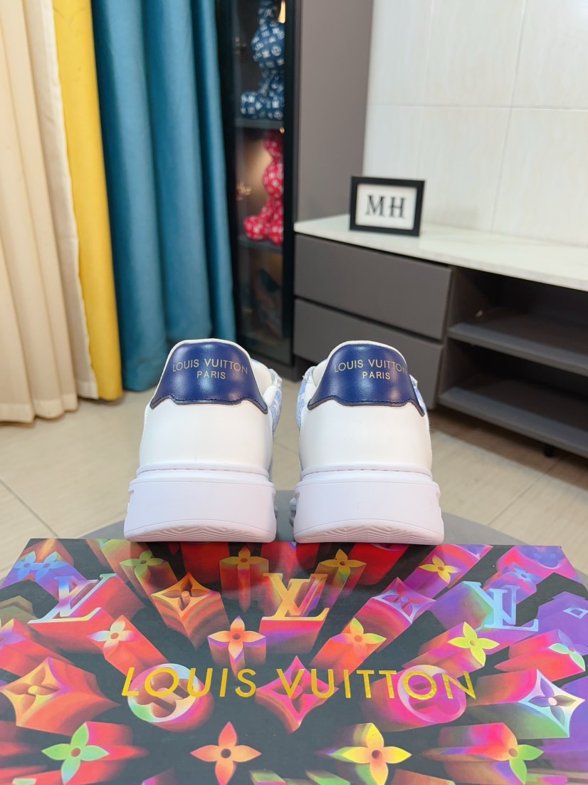 LV 一比一 Monogram 黑白拼接運動鞋 男士厚底休閒潮鞋| 7 LV 一比一 Monogram 黑白拼接運動鞋 男士厚底休閒潮鞋