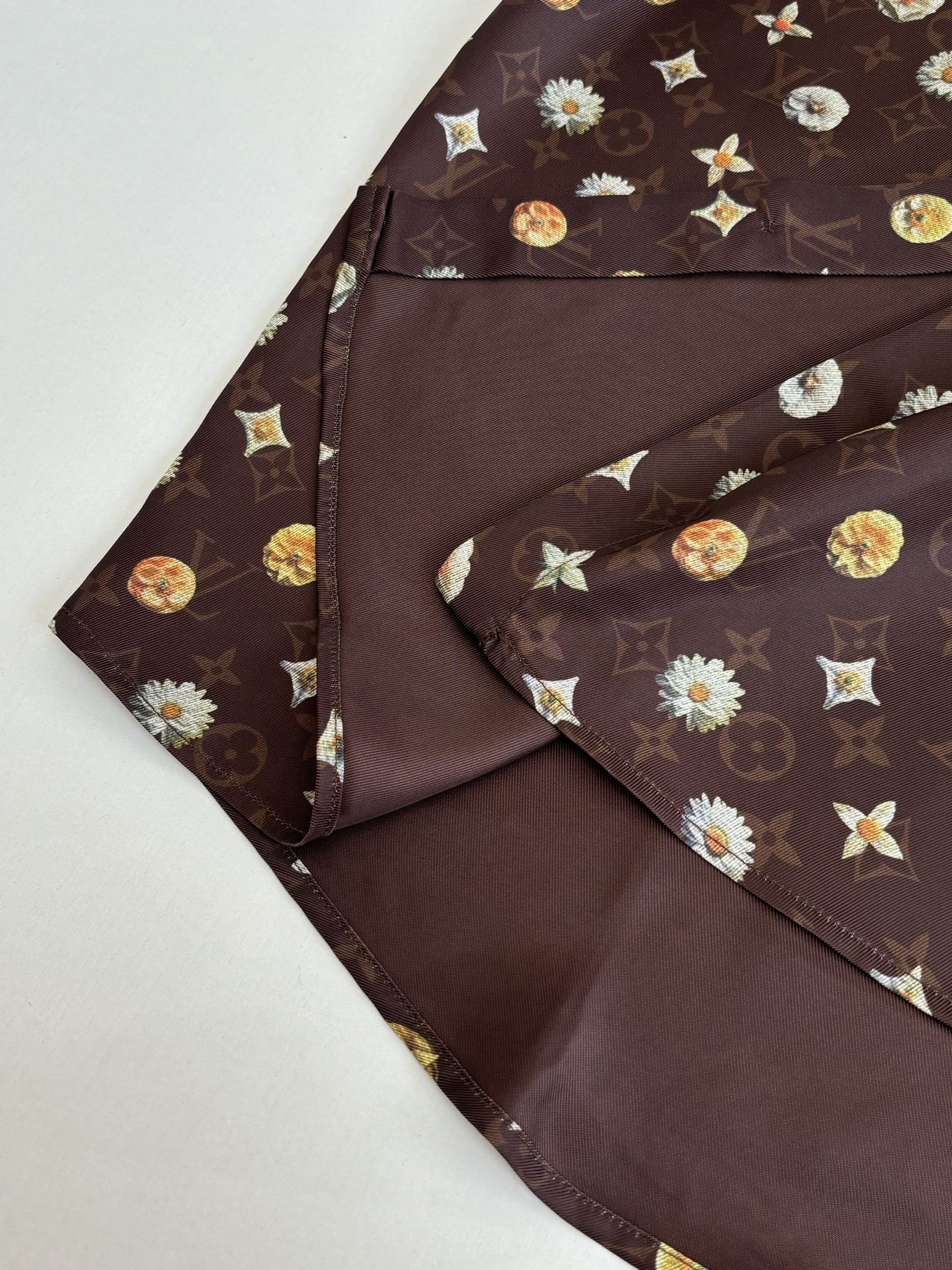 LV 高仿 滿版花卉Monogram短袖襯衫 咖啡色休閒時尚款| 9 LV 高仿 滿版花卉Monogram短袖襯衫 咖啡色休閒時尚款