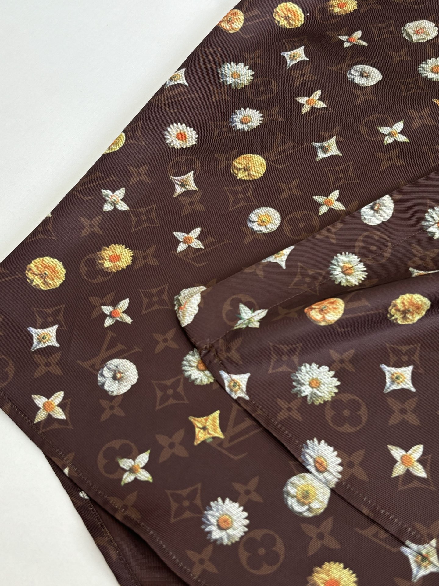 LV 高仿 滿版花卉Monogram短袖襯衫 咖啡色休閒時尚款| 8 LV 高仿 滿版花卉Monogram短袖襯衫 咖啡色休閒時尚款