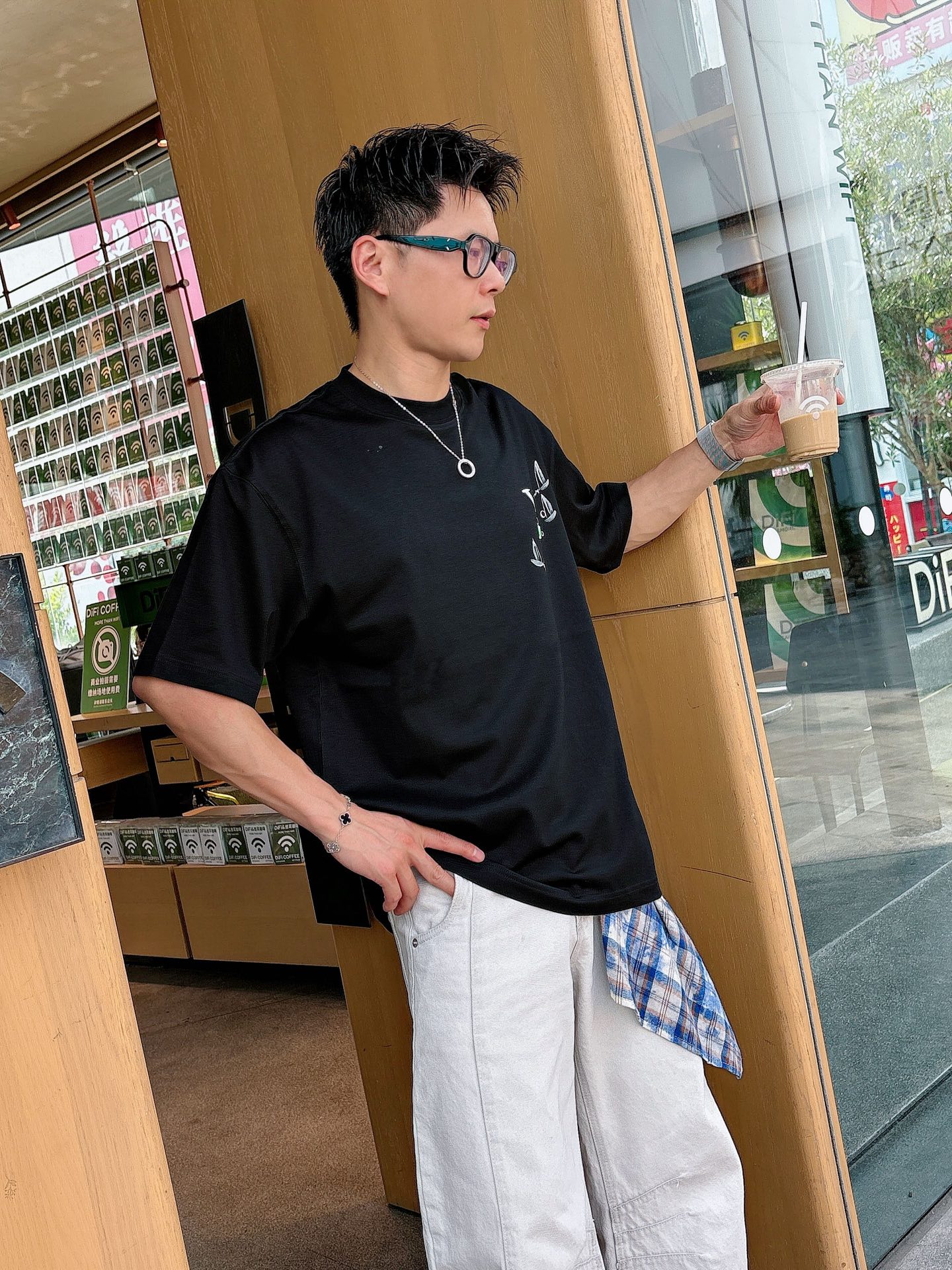 LV 原單 極簡Logo印花短袖T恤 黑色百搭款男士上衣| 13 LV 原單 極簡Logo印花短袖T恤 黑色百搭款男士上衣