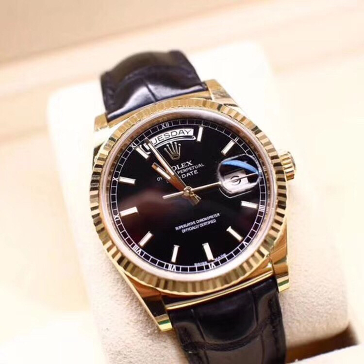 高仿 Rolex 總統表藍盤鋼殼皮帶星期日历男士高仿腕錶| 9 高仿 Rolex 總統表藍盤鋼殼皮帶星期日历男士高仿腕錶