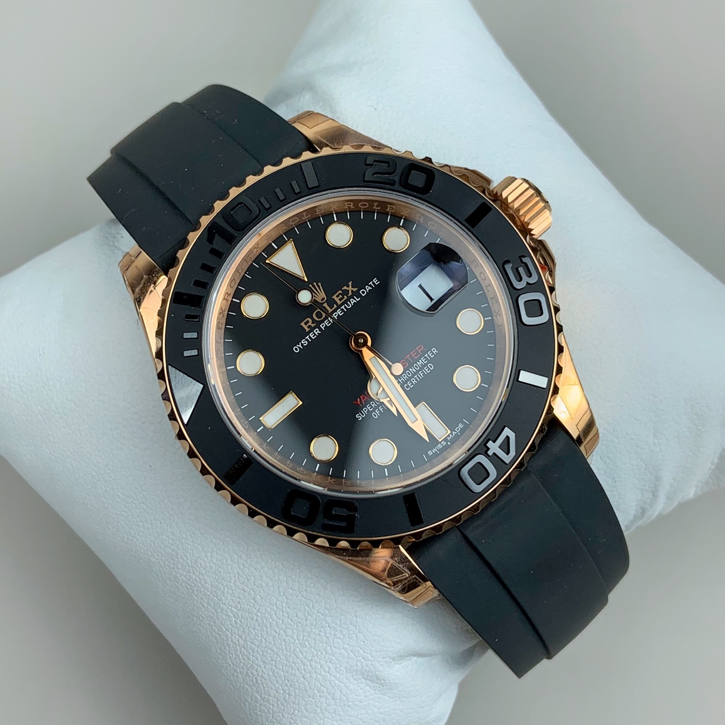 Rolex Yacht-Master 黑盘橡胶带男士机械腕表 高仿复刻| 14 Rolex Yacht-Master 黑盘橡胶带男士机械腕表 高仿复刻