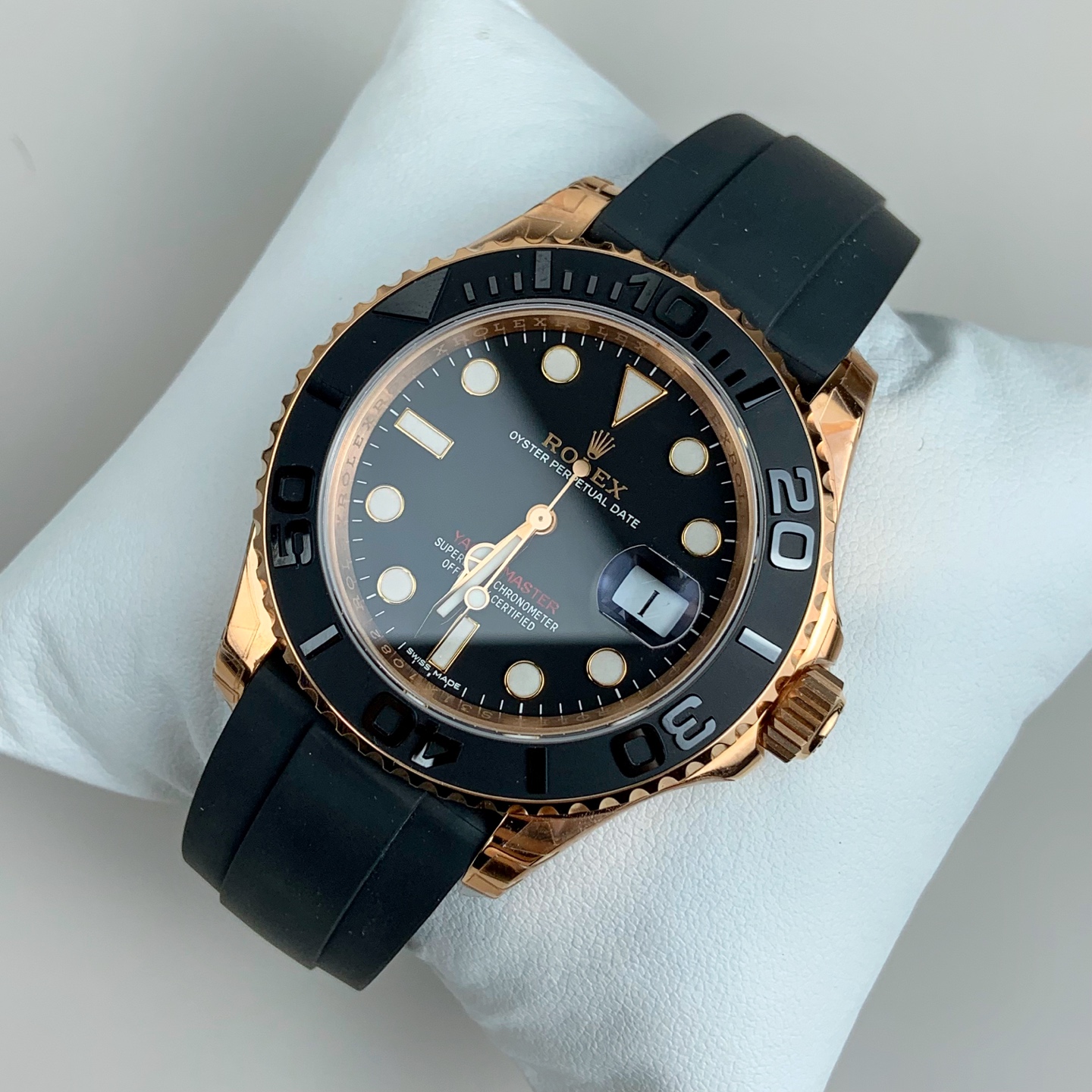 Rolex Yacht-Master 黑盘橡胶带男士机械腕表 高仿复刻| 13 Rolex Yacht-Master 黑盘橡胶带男士机械腕表 高仿复刻