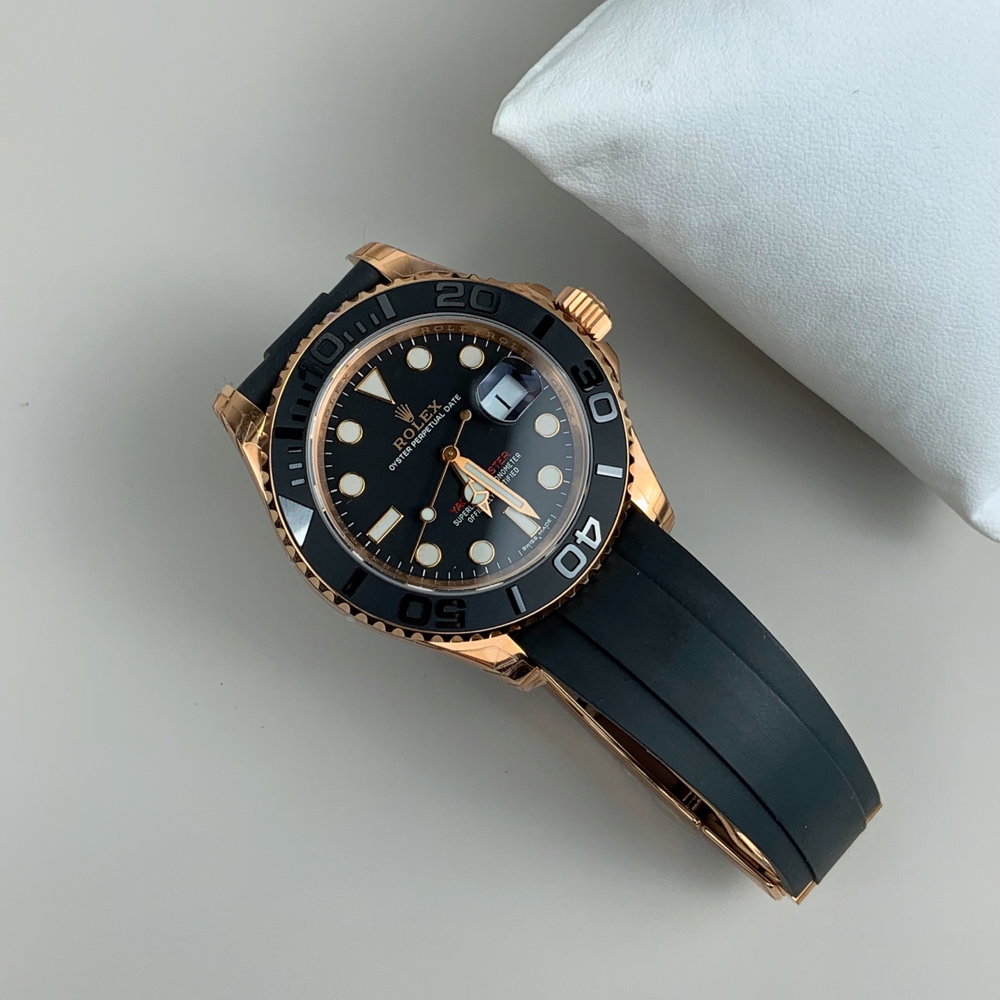 Rolex Yacht-Master 黑盘橡胶带男士机械腕表 高仿复刻| 7 Rolex Yacht-Master 黑盘橡胶带男士机械腕表 高仿复刻