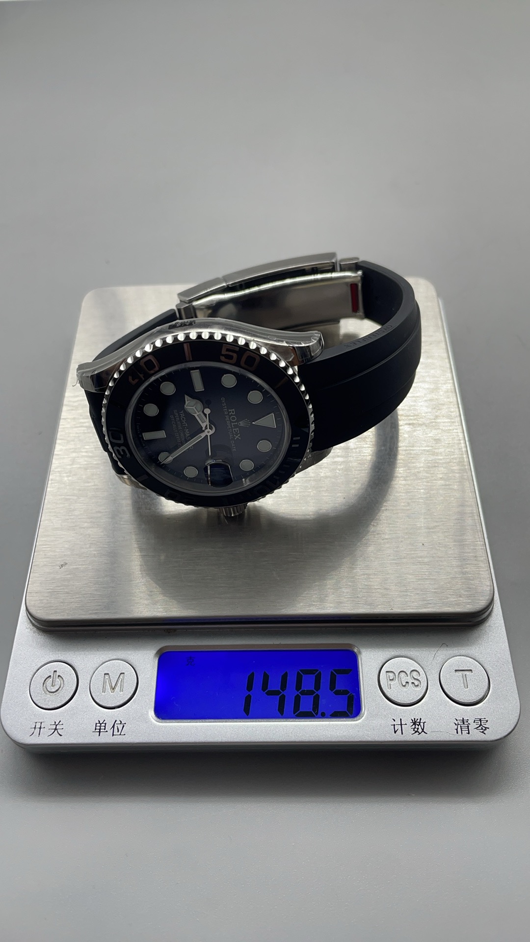 RolexA貨 Yacht-Master 镶钻表圈黑盘橡胶带机械腕表| 7 RolexA貨 Yacht-Master 镶钻表圈黑盘橡胶带机械腕表
