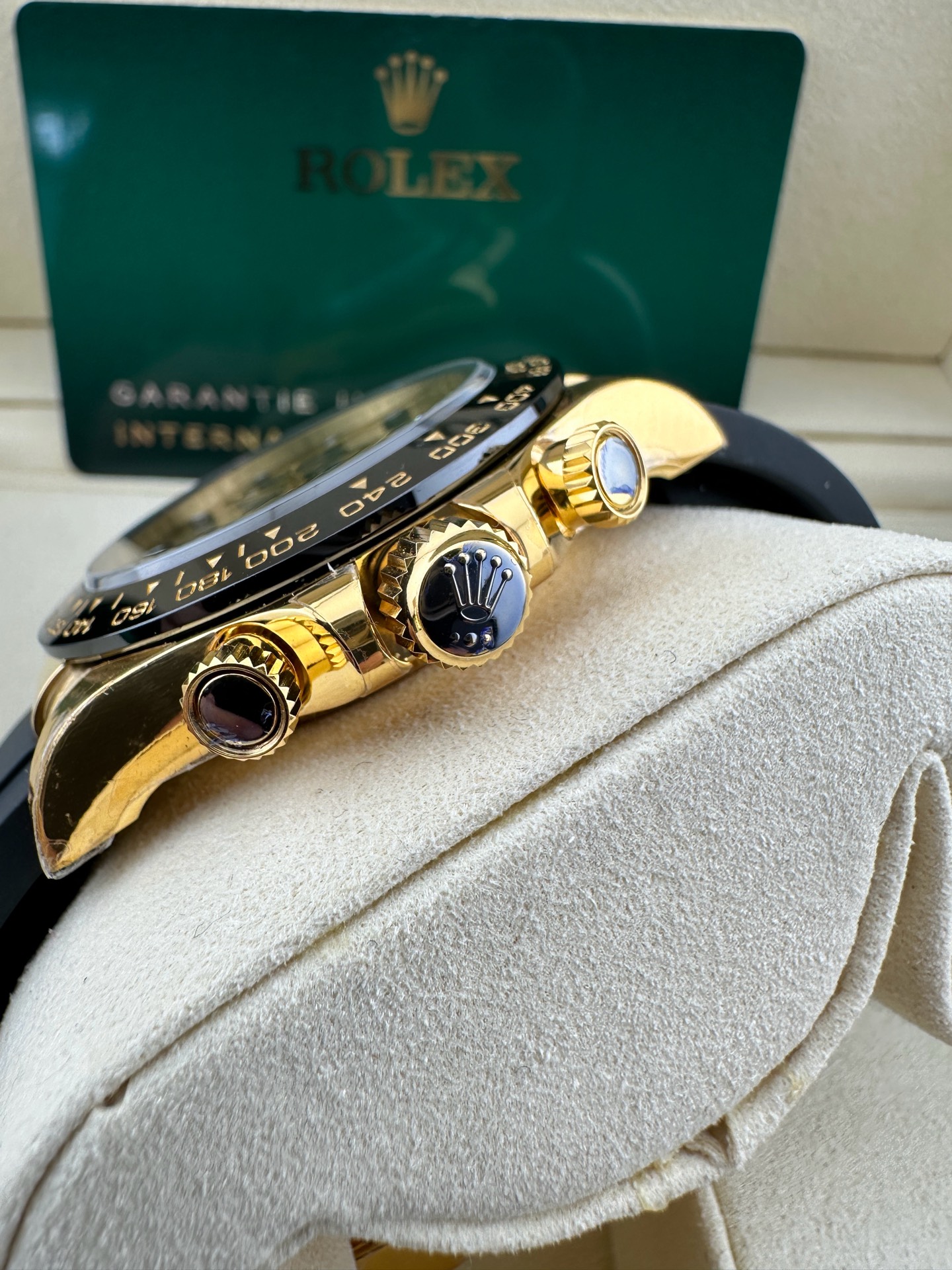 ROLEX 原單 男款 Daytona 金殼黑面計時腕錶 經典三眼設計| 11 ROLEX 原單 男款 Daytona 金殼黑面計時腕錶 經典三眼設計