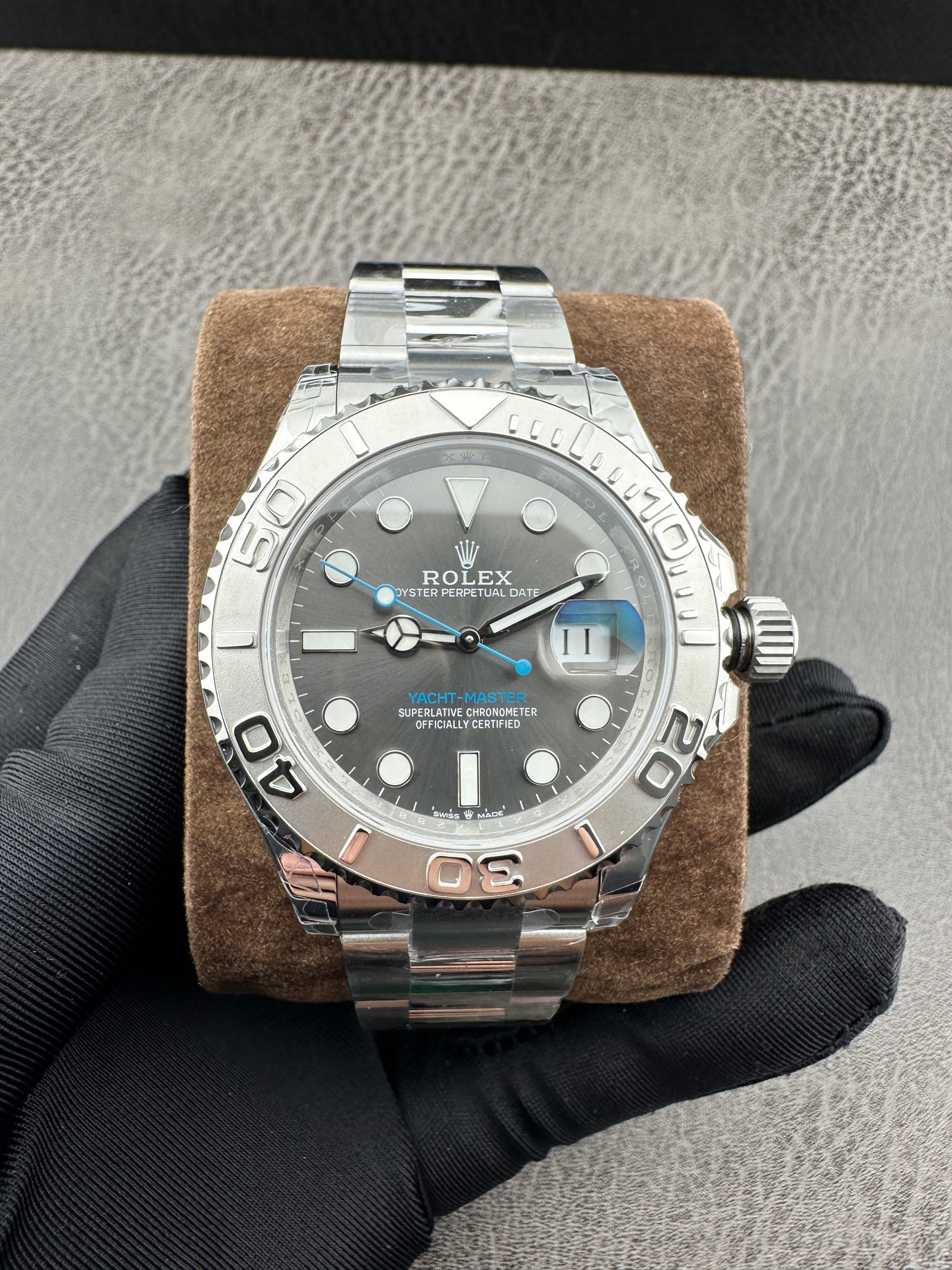 ROLEX 一比一 男款 Yacht-Master 黑面膠帶 潛水風運動腕錶