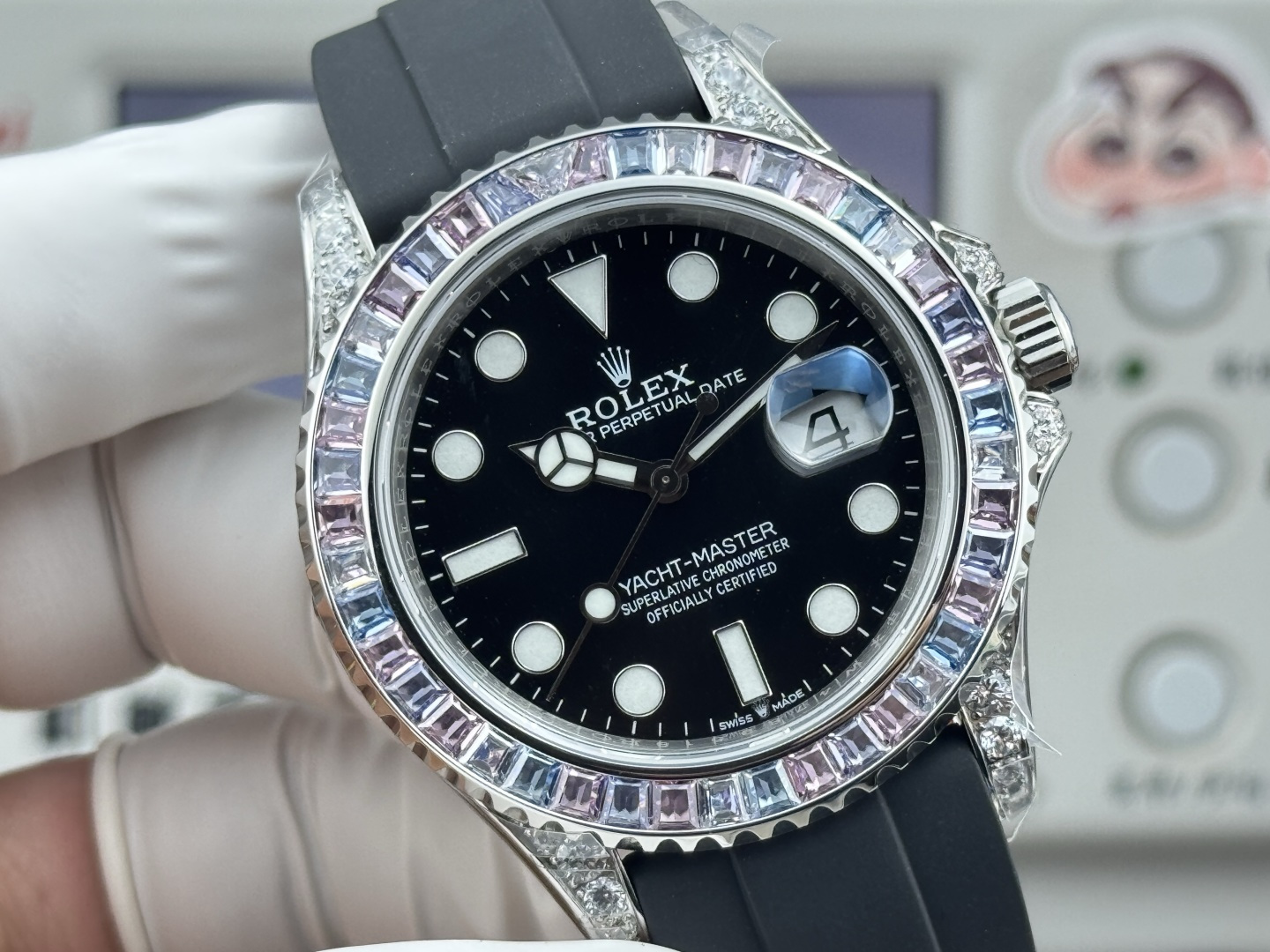 ROLEX 原單 男款 Yacht-Master 彩鑽圈設計 個性奢華腕錶| 12 ROLEX 原單 男款 Yacht-Master 彩鑽圈設計 個性奢華腕錶
