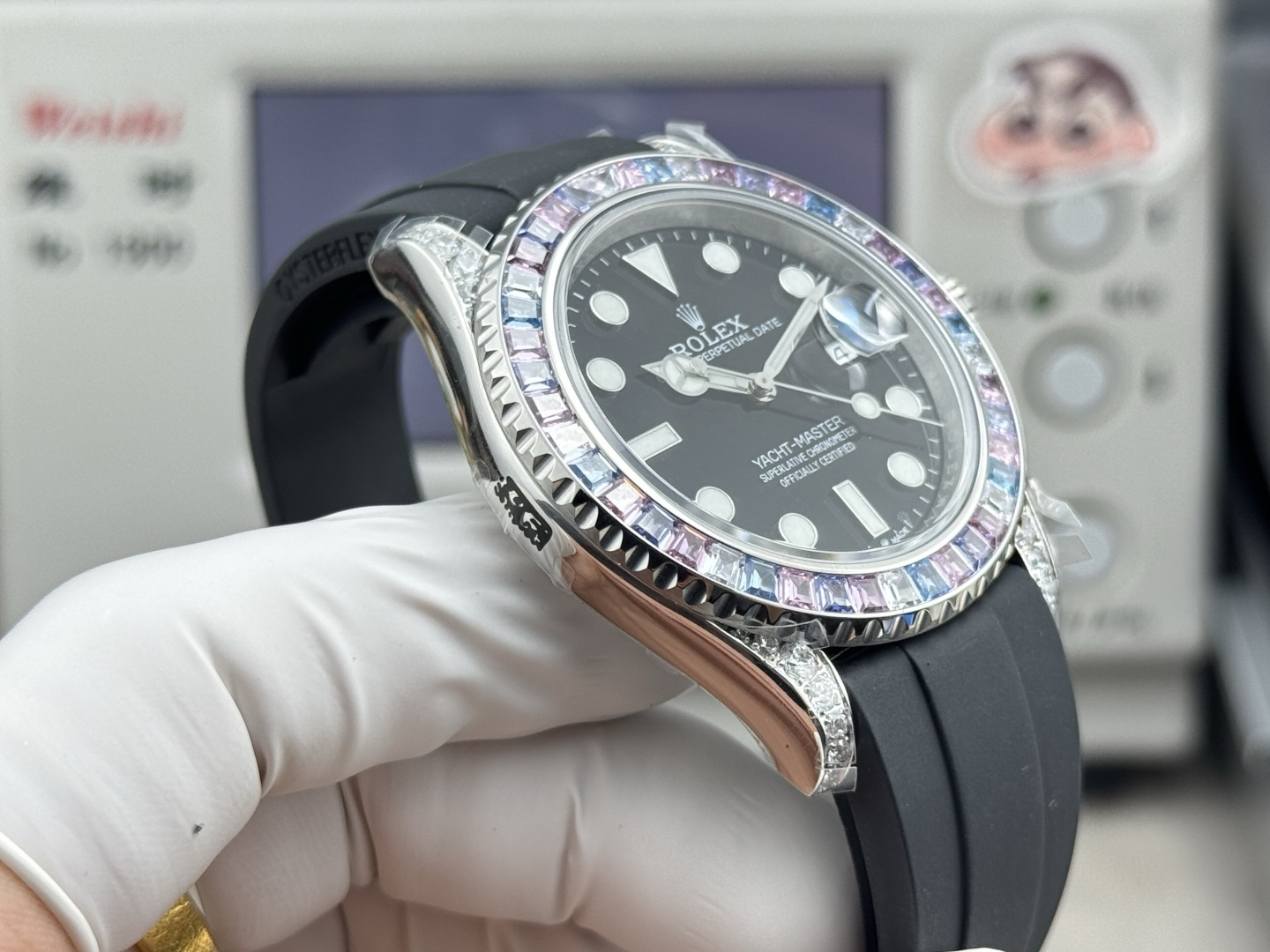 ROLEX 原單 男款 Yacht-Master 彩鑽圈設計 個性奢華腕錶| 11 ROLEX 原單 男款 Yacht-Master 彩鑽圈設計 個性奢華腕錶