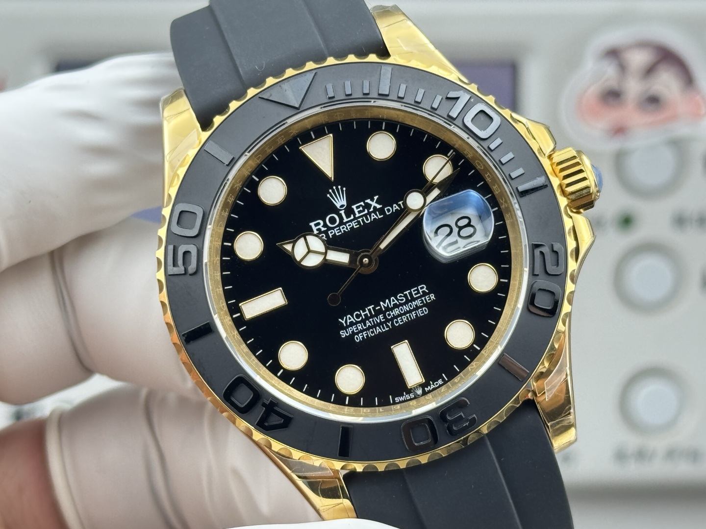 ROLEX A貨 男款 Yacht-Master 黑金配色 膠帶運動腕錶| 11 ROLEX A貨 男款 Yacht-Master 黑金配色 膠帶運動腕錶