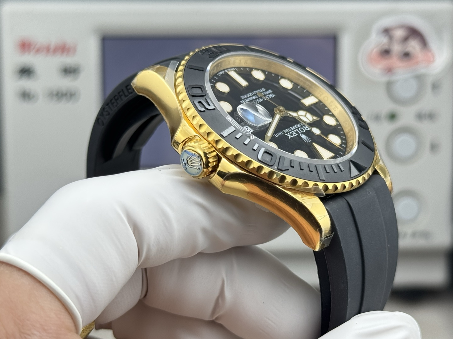 ROLEX A貨 男款 Yacht-Master 黑金配色 膠帶運動腕錶| 10 ROLEX A貨 男款 Yacht-Master 黑金配色 膠帶運動腕錶