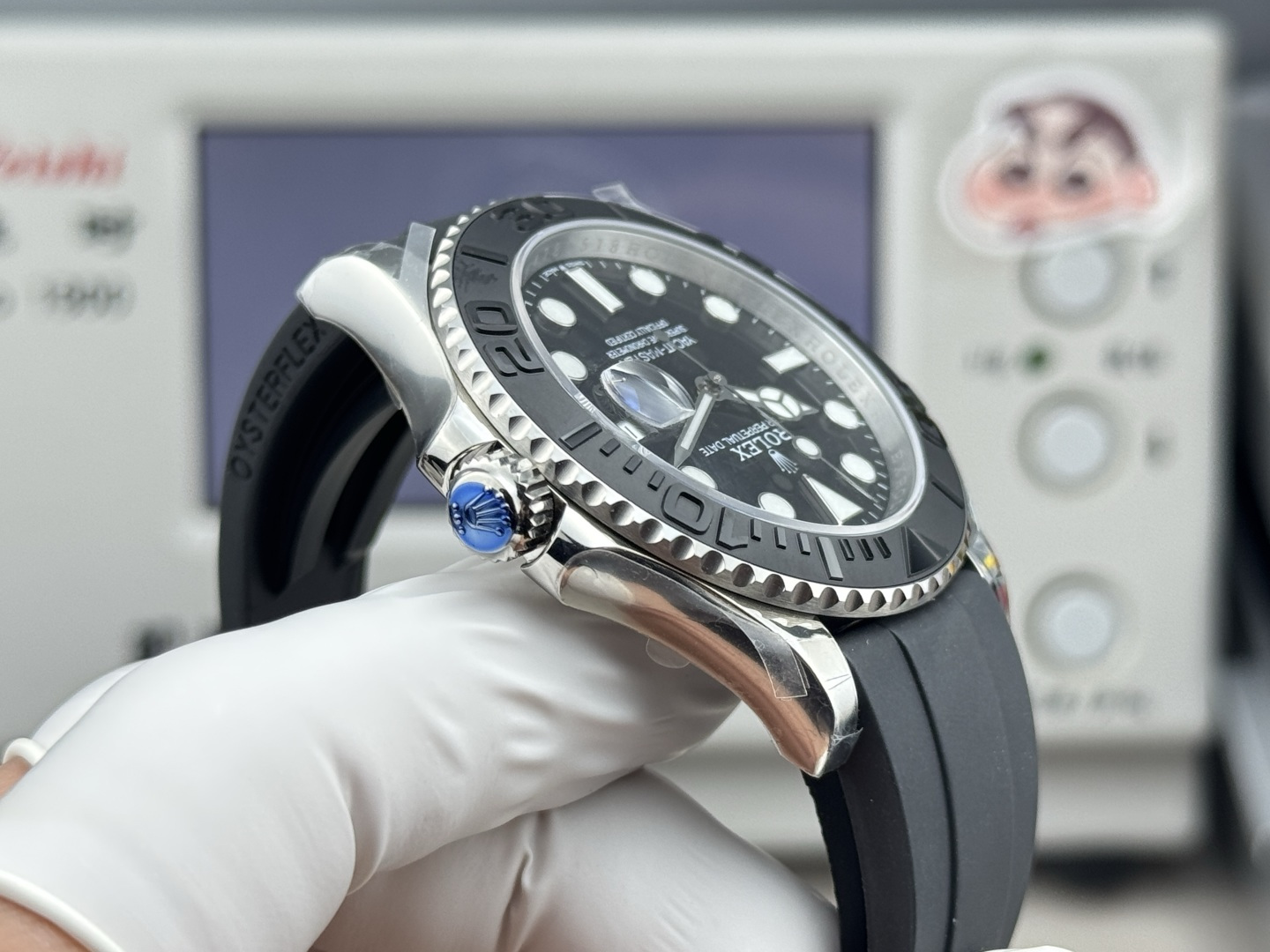 ROLEX 高仿 男款 Yacht-Master 黑面膠帶 運動潛水腕錶| 10 ROLEX 高仿 男款 Yacht-Master 黑面膠帶 運動潛水腕錶