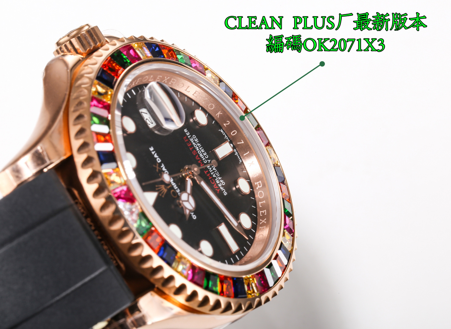 ROLEX 一比一 男款 Yacht-Master 彩鑽圈黑面 奢華運動腕錶| 13 ROLEX 一比一 男款 Yacht-Master 彩鑽圈黑面 奢華運動腕錶