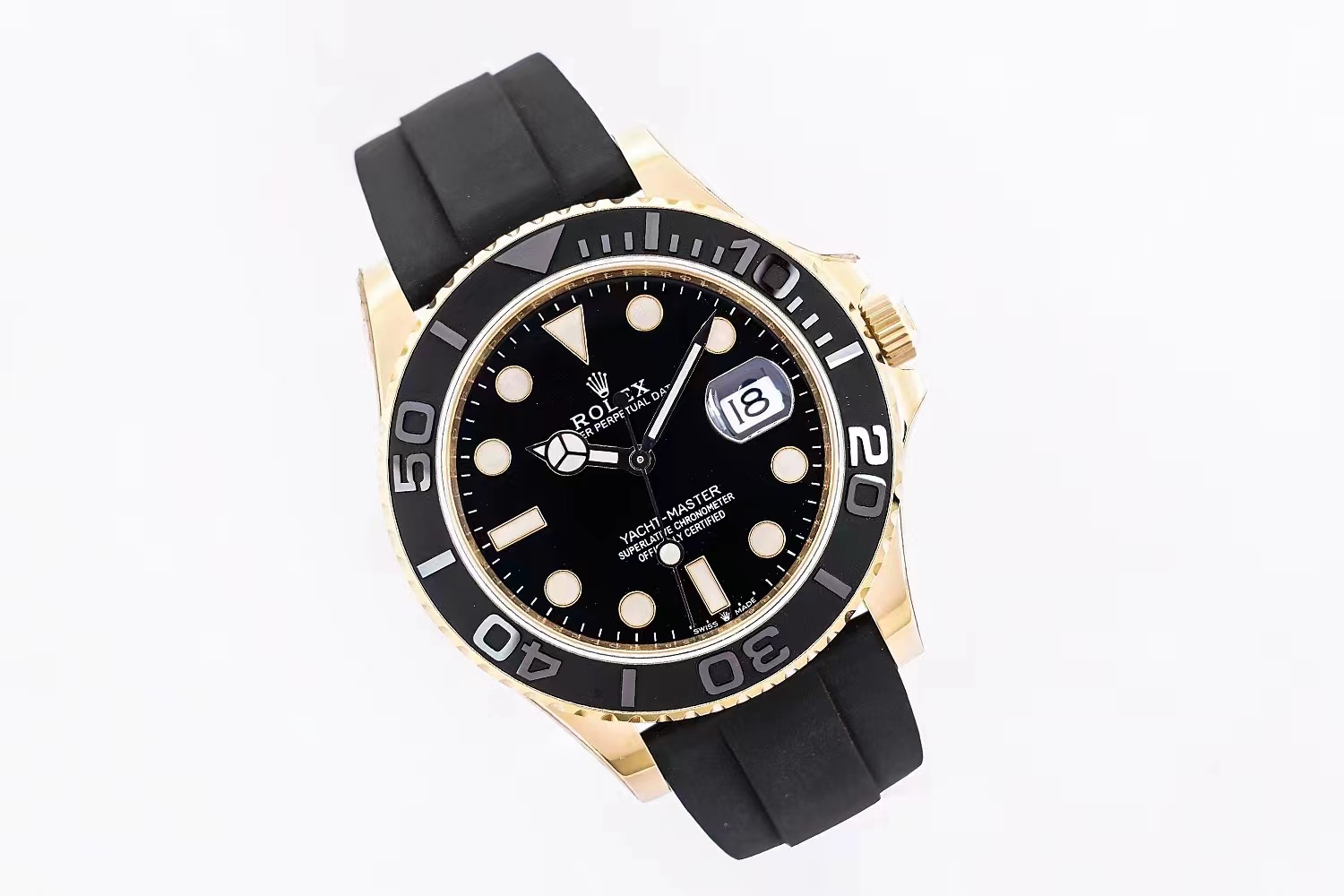ROLEX 原單 男款 Yacht-Master 黑金膠帶款 經典潛水腕錶| 13 ROLEX 原單 男款 Yacht-Master 黑金膠帶款 經典潛水腕錶