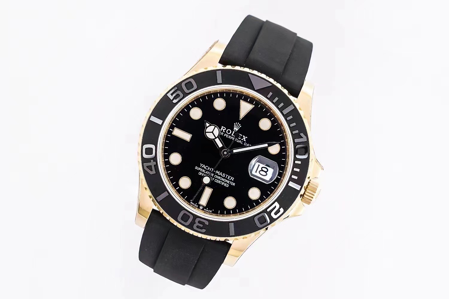ROLEX 原單 男款 Yacht-Master 黑金膠帶款 經典潛水腕錶| 14 ROLEX 原單 男款 Yacht-Master 黑金膠帶款 經典潛水腕錶