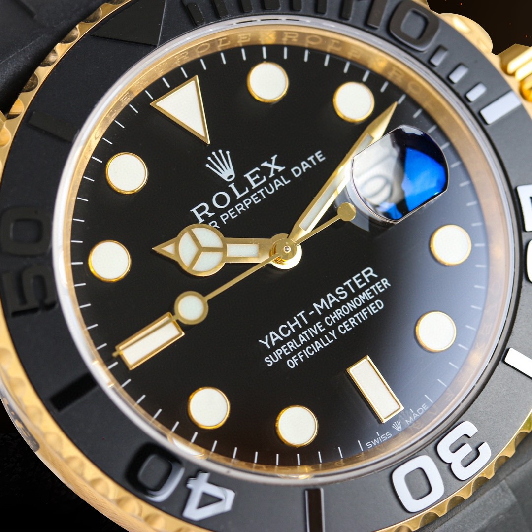 ROLEX A貨 男款 Yacht-Master 黑面陶瓷圈 膠帶運動腕錶| 13 ROLEX A貨 男款 Yacht-Master 黑面陶瓷圈 膠帶運動腕錶