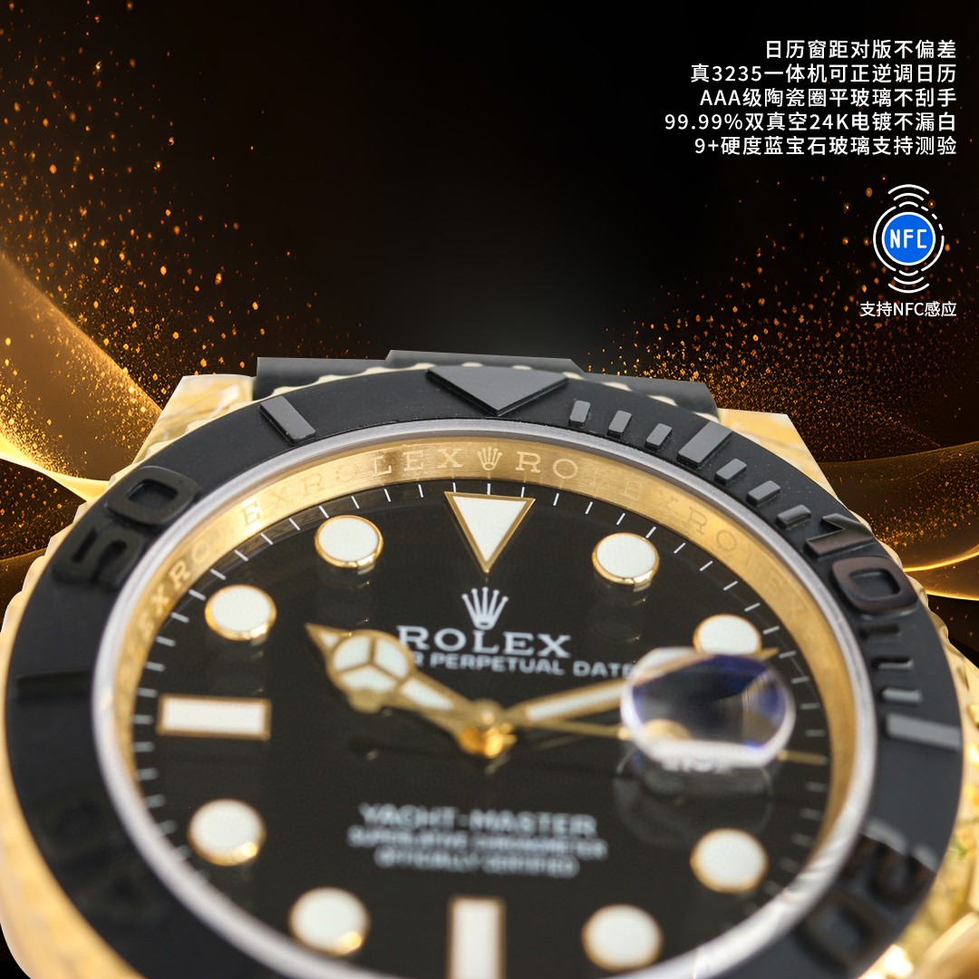 ROLEX A貨 男款 Yacht-Master 黑面陶瓷圈 膠帶運動腕錶| 11 ROLEX A貨 男款 Yacht-Master 黑面陶瓷圈 膠帶運動腕錶