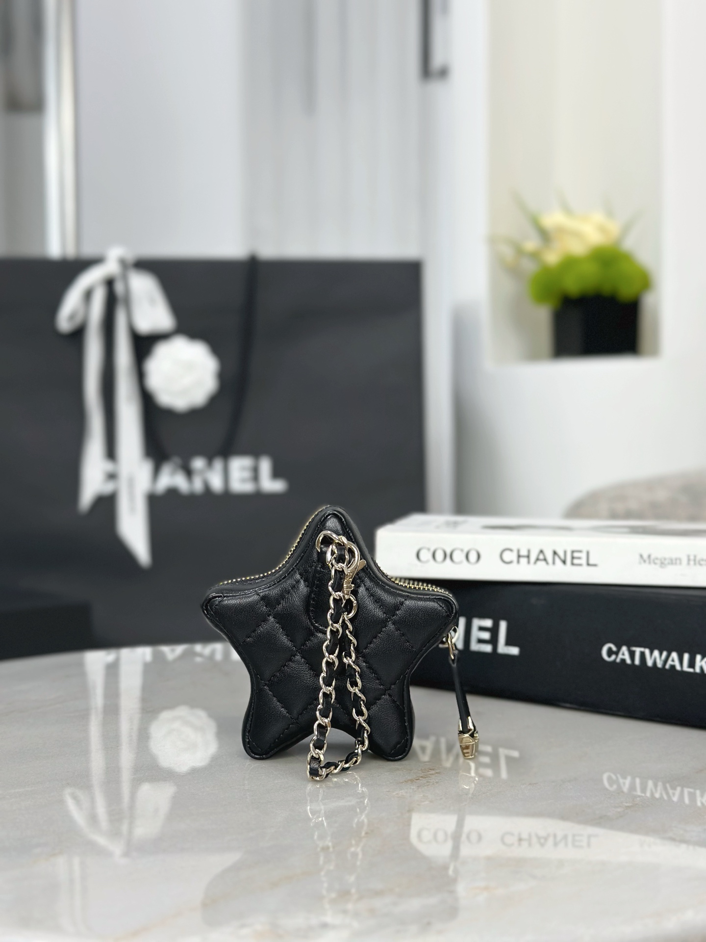 Chanel 高仿 星形菱格零錢包 小香CC拉鍊收納包 黑色迷你款| 13 Chanel 高仿 星形菱格零錢包 小香CC拉鍊收納包 黑色迷你款
