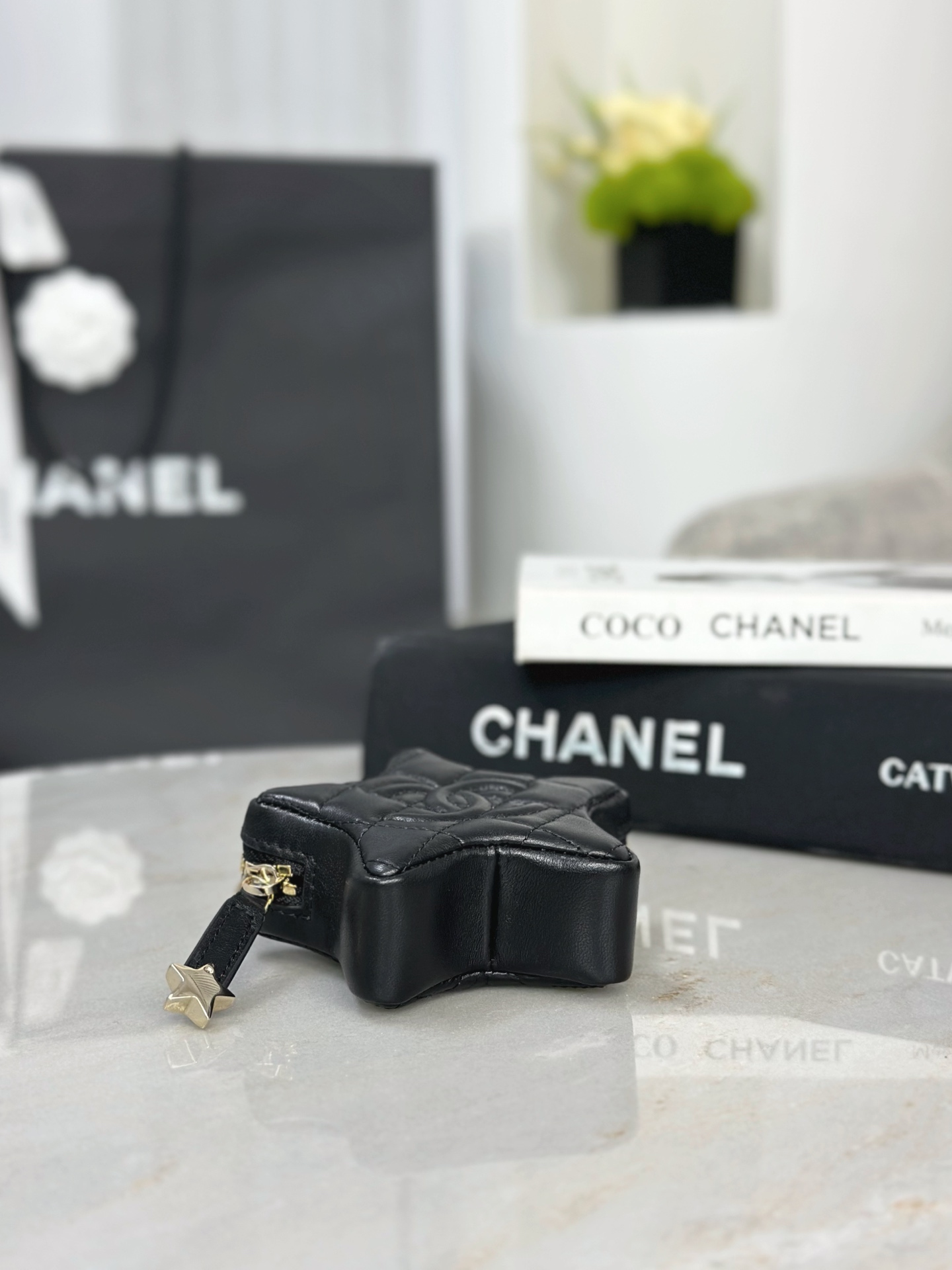 Chanel 高仿 星形菱格零錢包 小香CC拉鍊收納包 黑色迷你款| 11 Chanel 高仿 星形菱格零錢包 小香CC拉鍊收納包 黑色迷你款