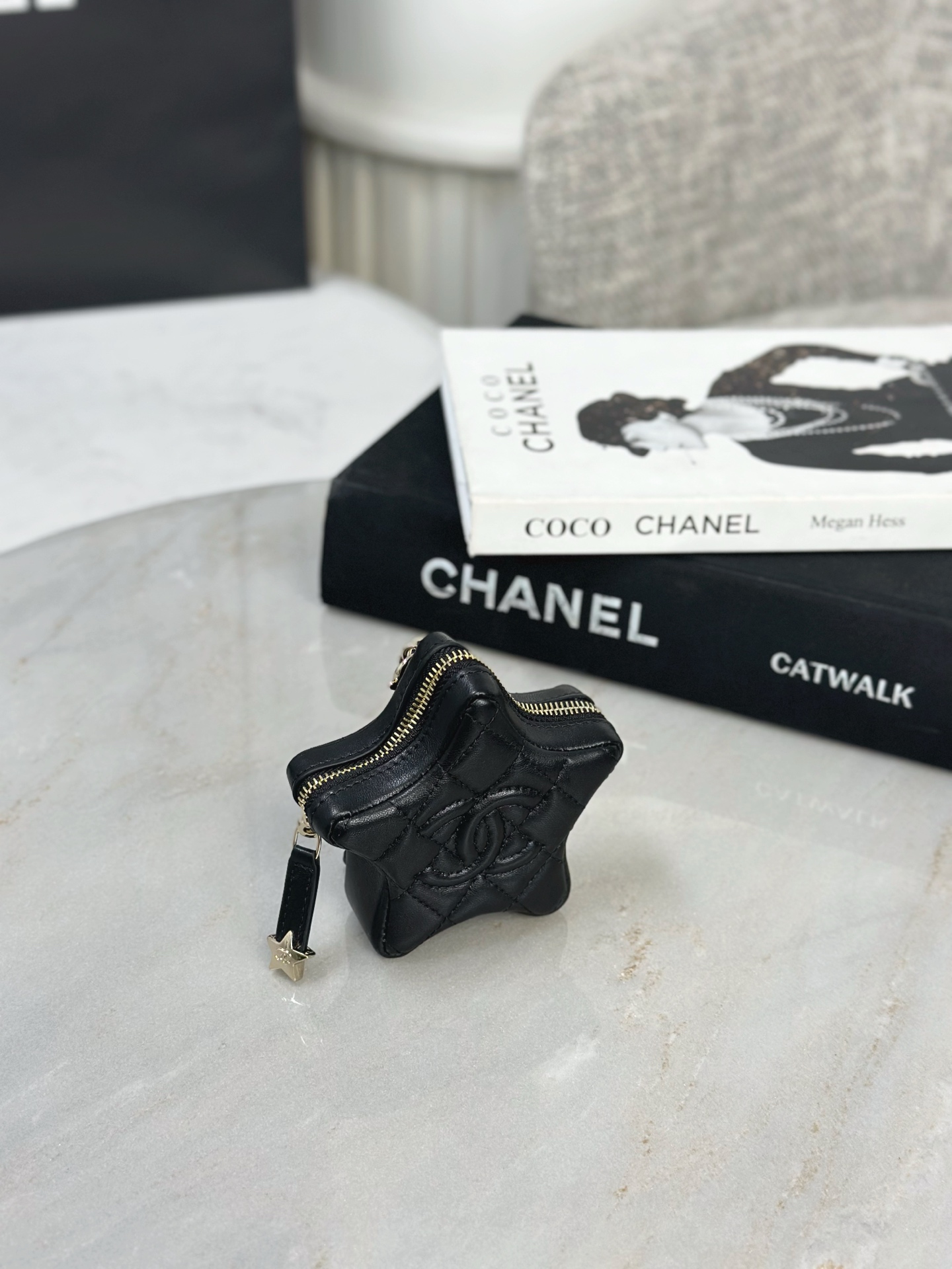 Chanel 高仿 星形菱格零錢包 小香CC拉鍊收納包 黑色迷你款| 9 Chanel 高仿 星形菱格零錢包 小香CC拉鍊收納包 黑色迷你款