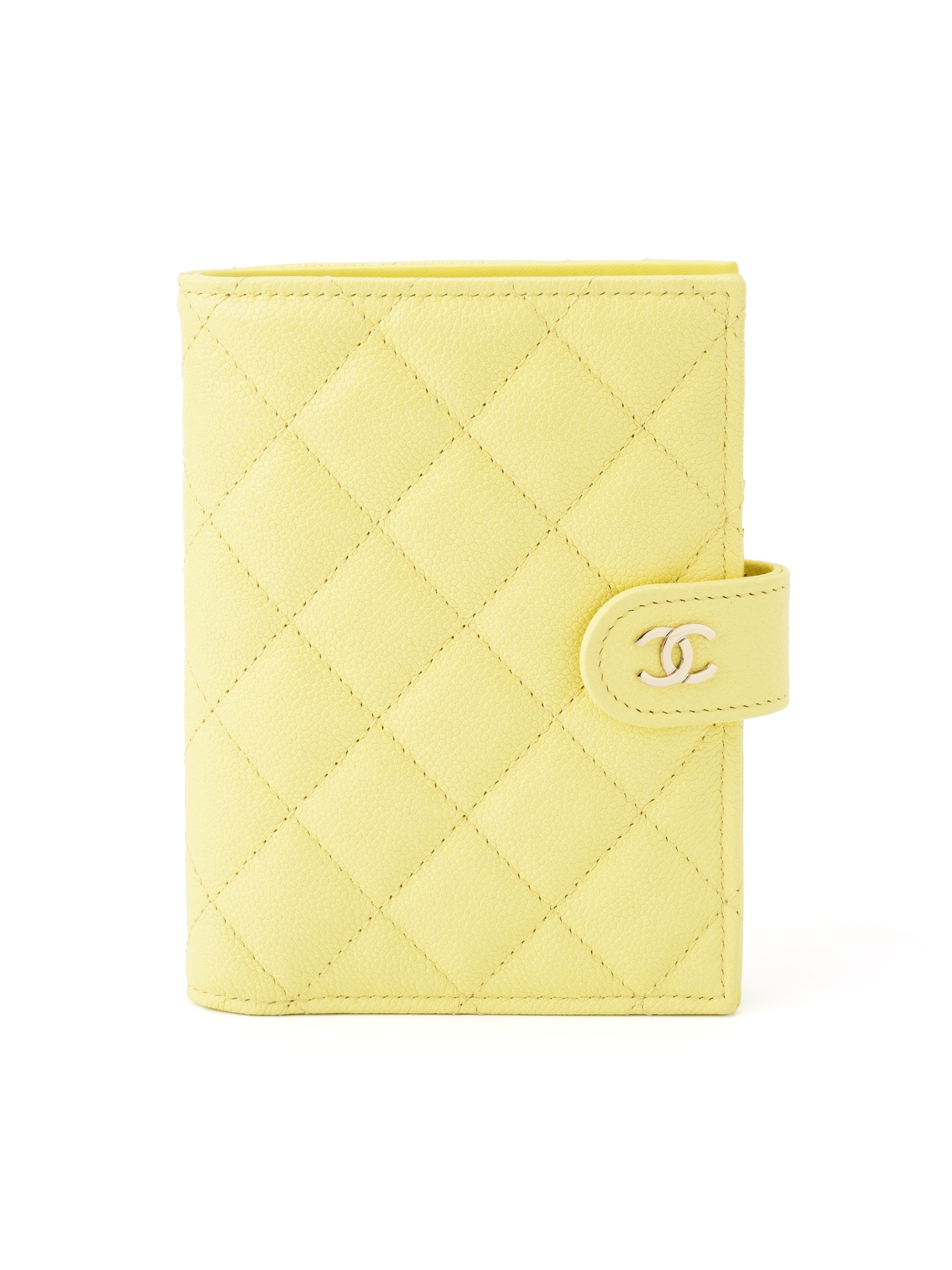 Chanel 原單 檸檬黃菱格短夾 CC扣設計亮色系卡包皮夾| 14 Chanel 原單 檸檬黃菱格短夾 CC扣設計亮色系卡包皮夾