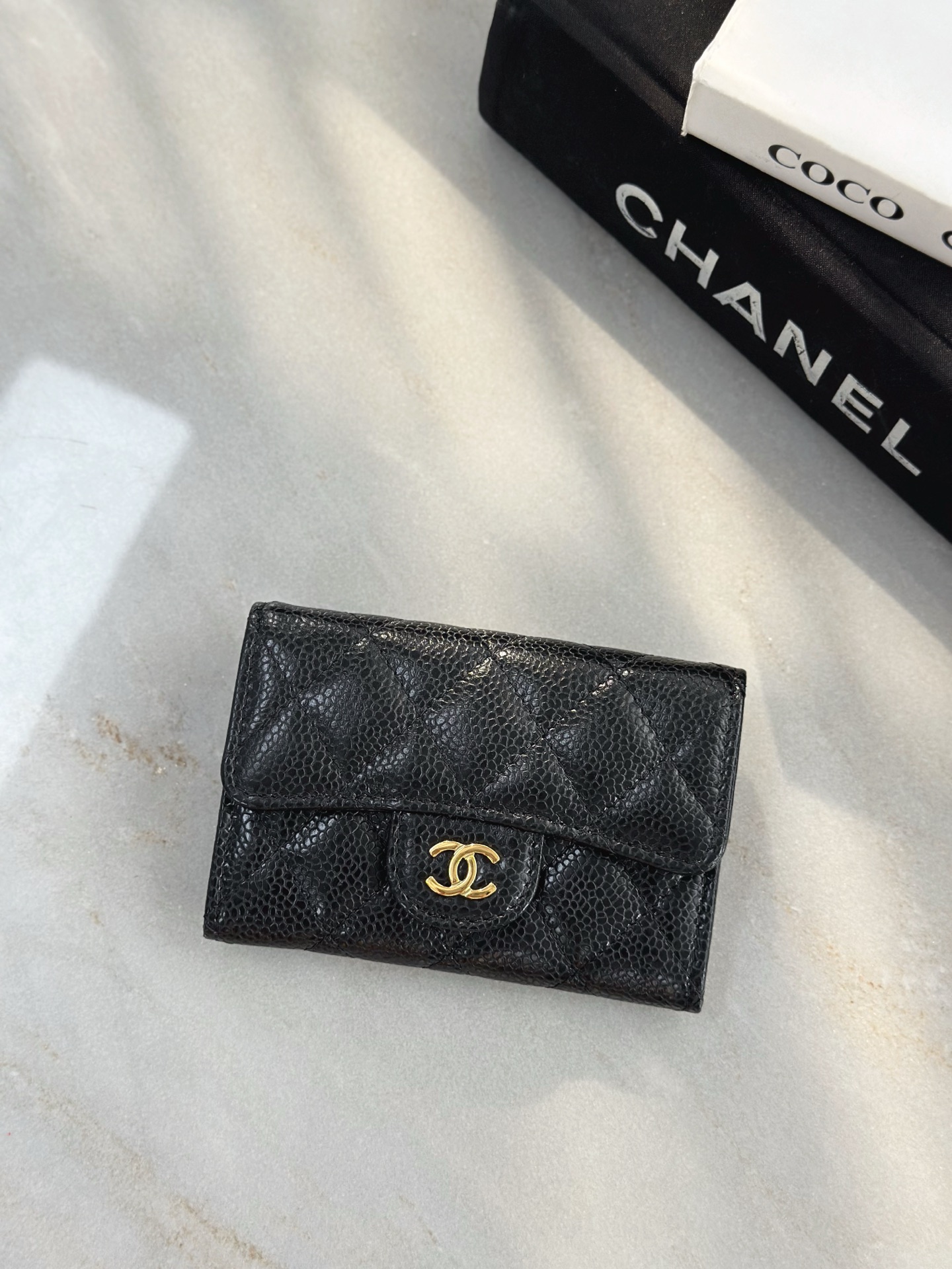 Chanel 復刻 黑色菱格三折短夾 CC金扣小香卡包皮夾| 10 Chanel 復刻 黑色菱格三折短夾 CC金扣小香卡包皮夾