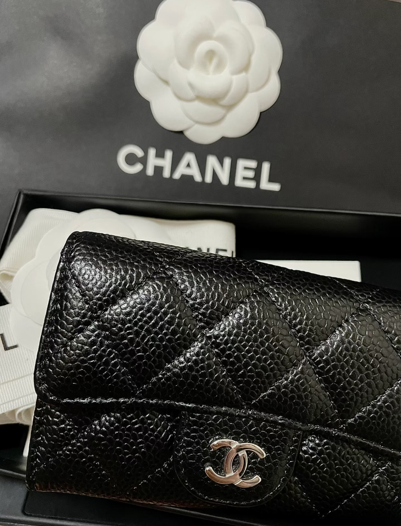 Chanel A貨 黑色菱格鑰匙包 小香CC翻蓋零錢卡包| 13 Chanel A貨 黑色菱格鑰匙包 小香CC翻蓋零錢卡包