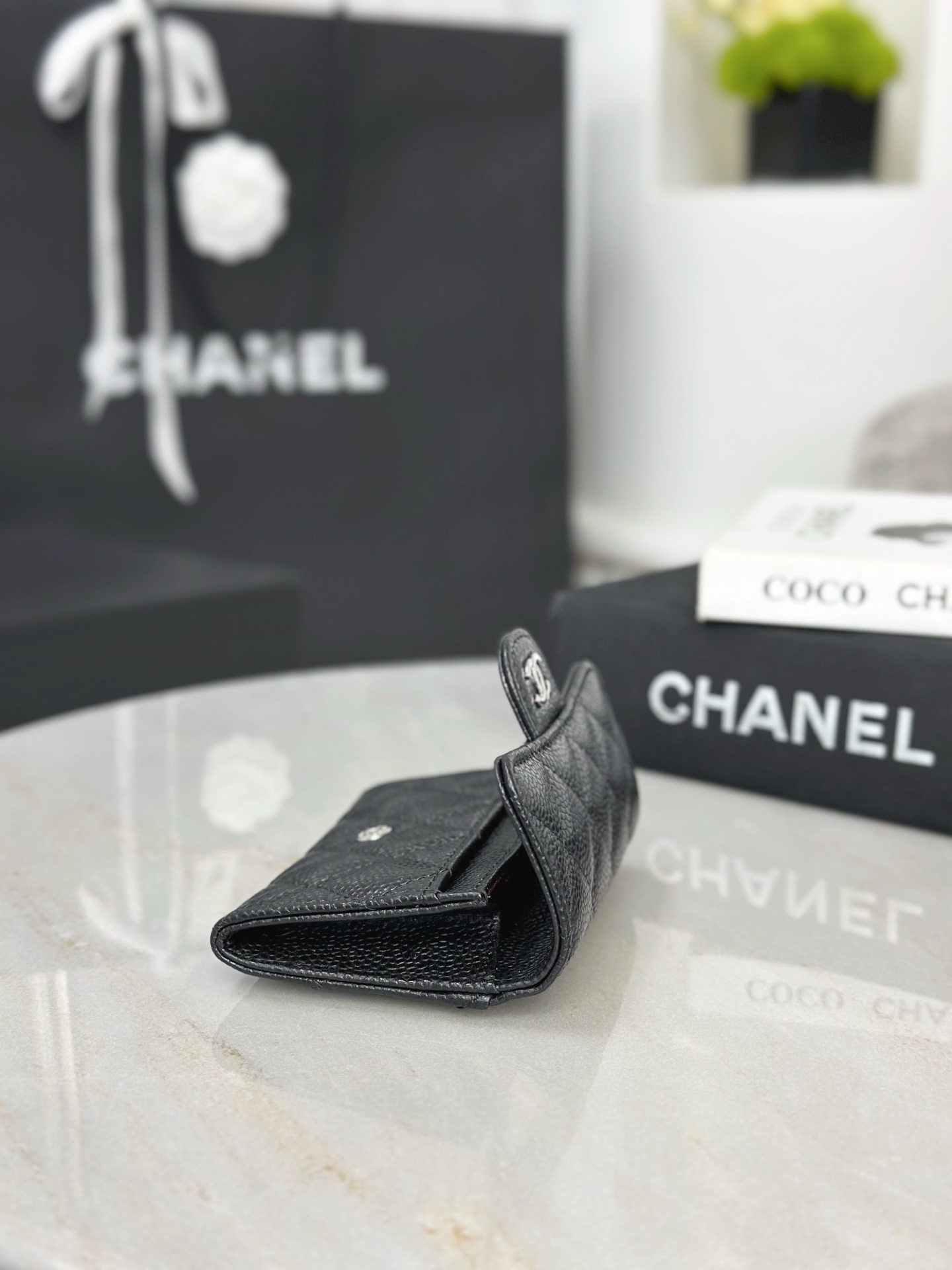 Chanel 高仿 黑色菱格拉鍊短夾 CC金標小香零錢包| 10 Chanel 高仿 黑色菱格拉鍊短夾 CC金標小香零錢包