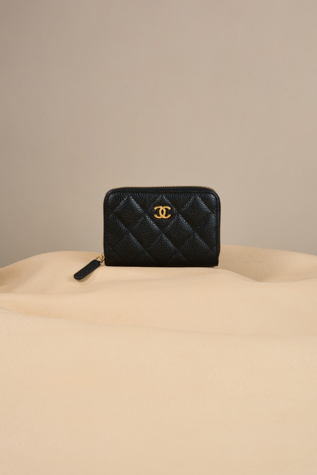 Chanel A貨 黑色菱格零錢包 CC金標迷你拉鍊卡包| 6 Chanel A貨 黑色菱格零錢包 CC金標迷你拉鍊卡包