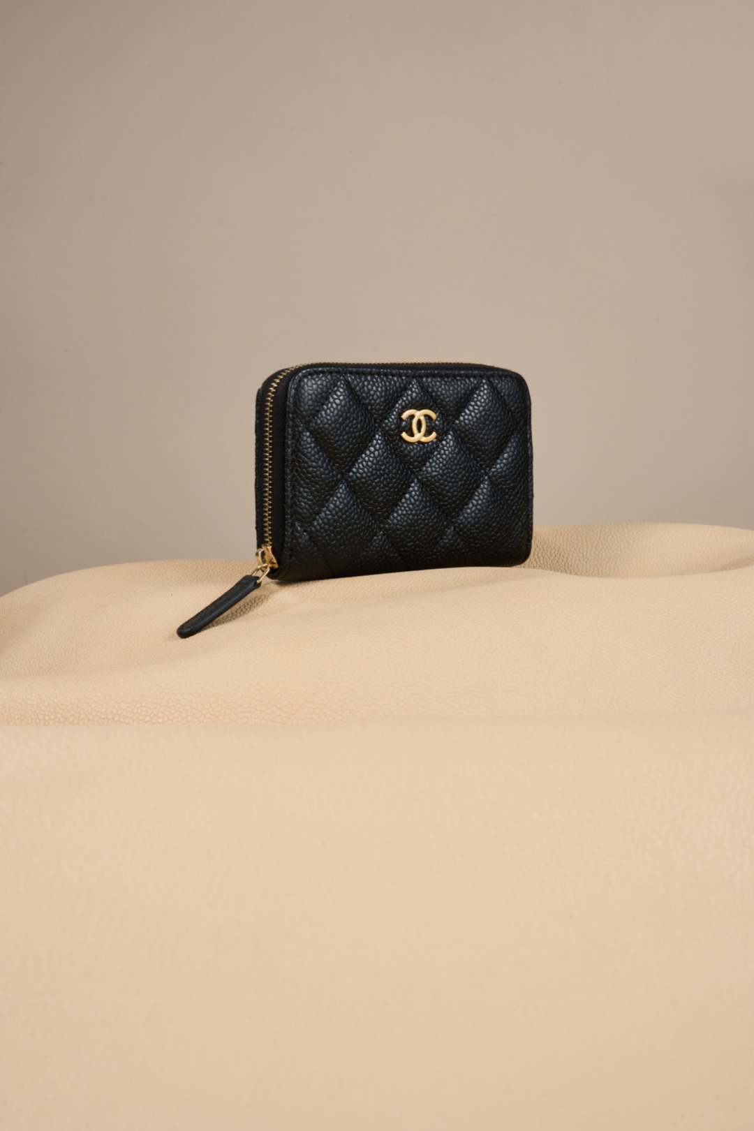 Chanel A貨 黑色菱格零錢包 CC金標迷你拉鍊卡包| 13 Chanel A貨 黑色菱格零錢包 CC金標迷你拉鍊卡包